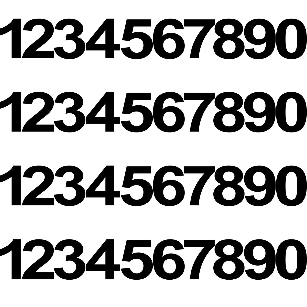 Zonon 40 Pcs 4 Sets Vinyl Mailbox Number Decals For Cars Waterproof Numbers Stickers Reflective Anti-Fading Vinyl Number Decals Pre-Spaced Number Signs For Mailbox Car Home(Black,3 Inch)