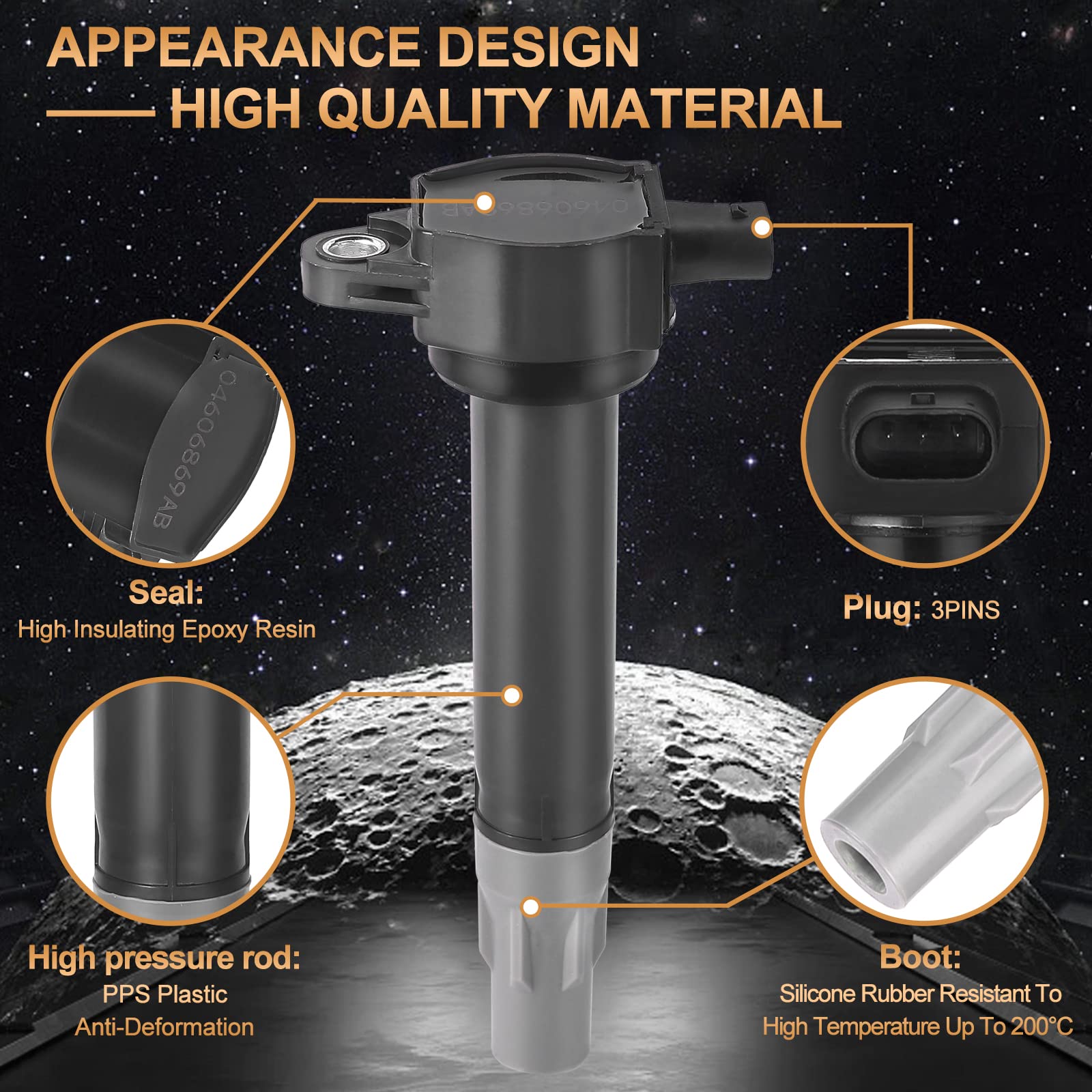 Ignition Coil Pack Set Of 1 Replacement For Chry 300 Town Country Sebring Pacifica Dodge Charger Nitro Avenger Grand Caravan 200