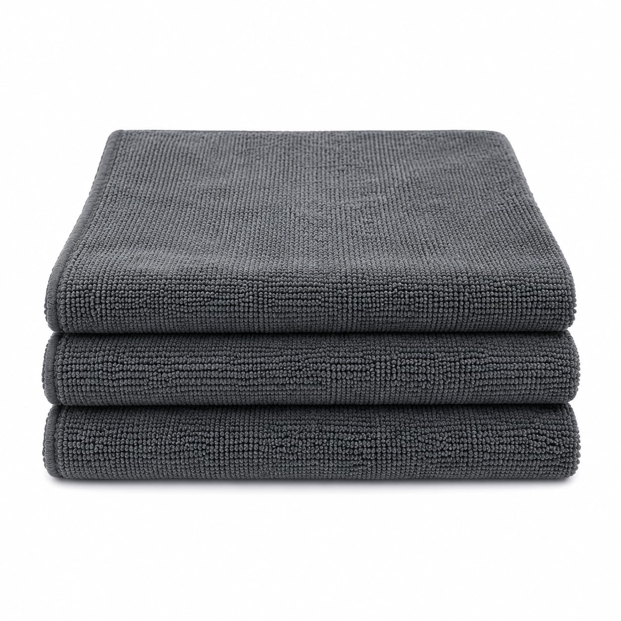 Microfiber Cleaning Cloths 3PCS 40x40cm 250 GSM Grey LintFree Towels