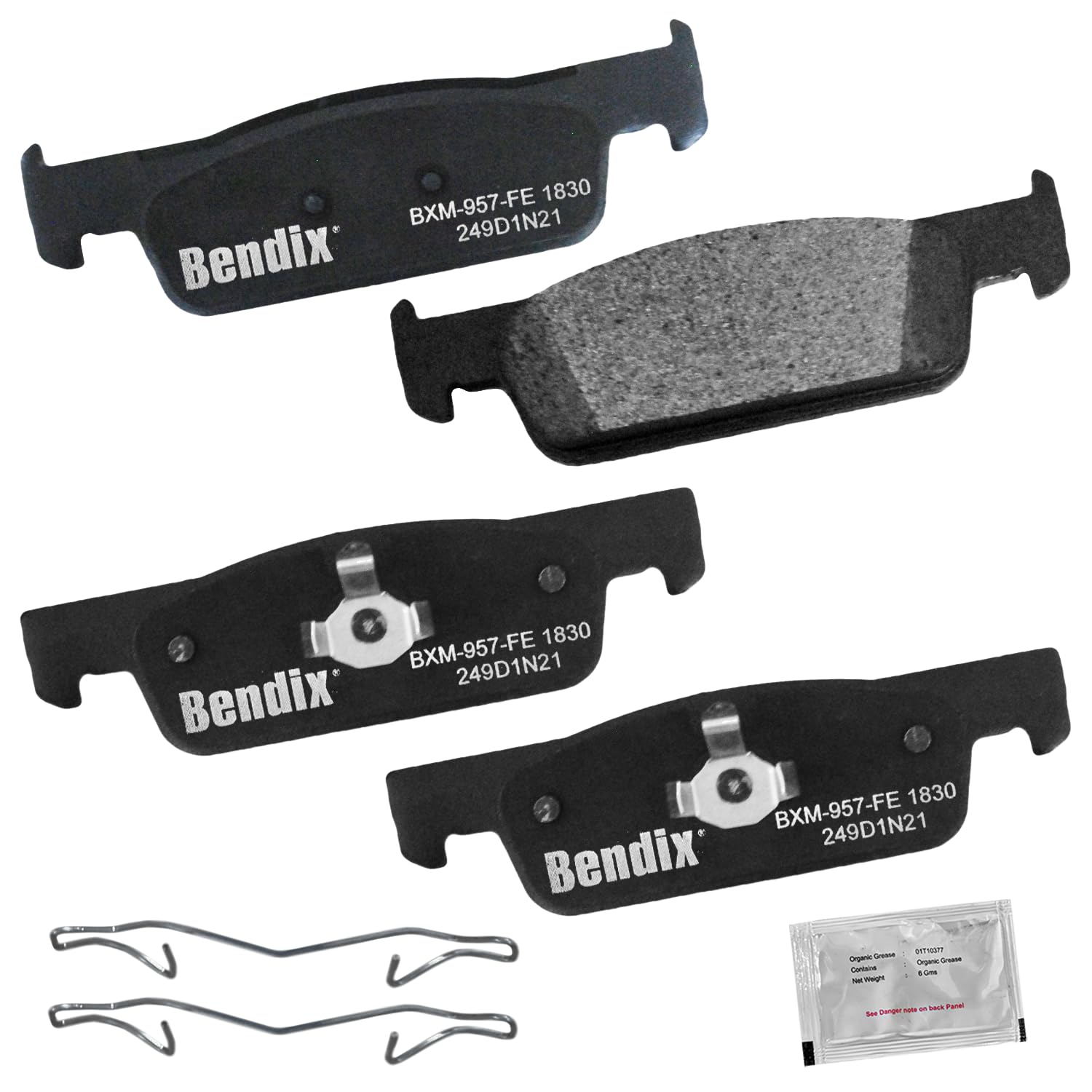 Bendix Priority1 Cfm1830 Semi-Metallic Front Brake Pads For Smart Eq Fortwo 2019, Fortwo 2016, Fortwo 2018