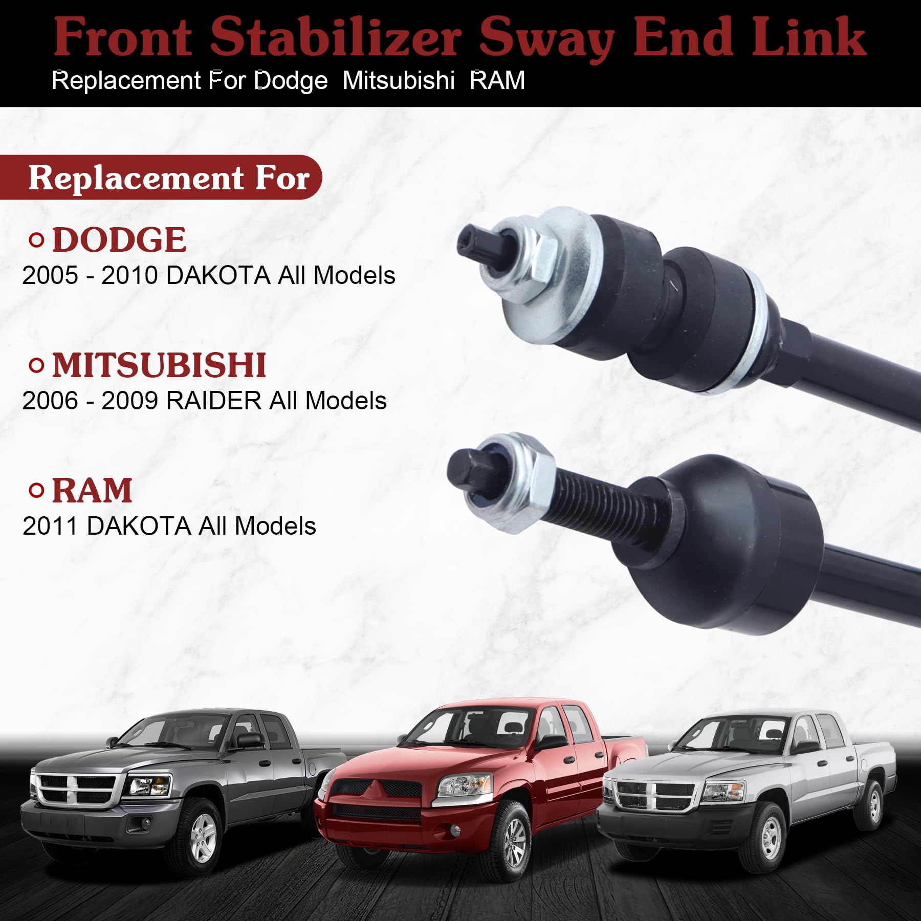Stiueoav K750263 Sway Bar Link - Front Stabilizer End Link Compatible With 2005-2010 Dakota?2006-2009 Raider?2011 Dakota