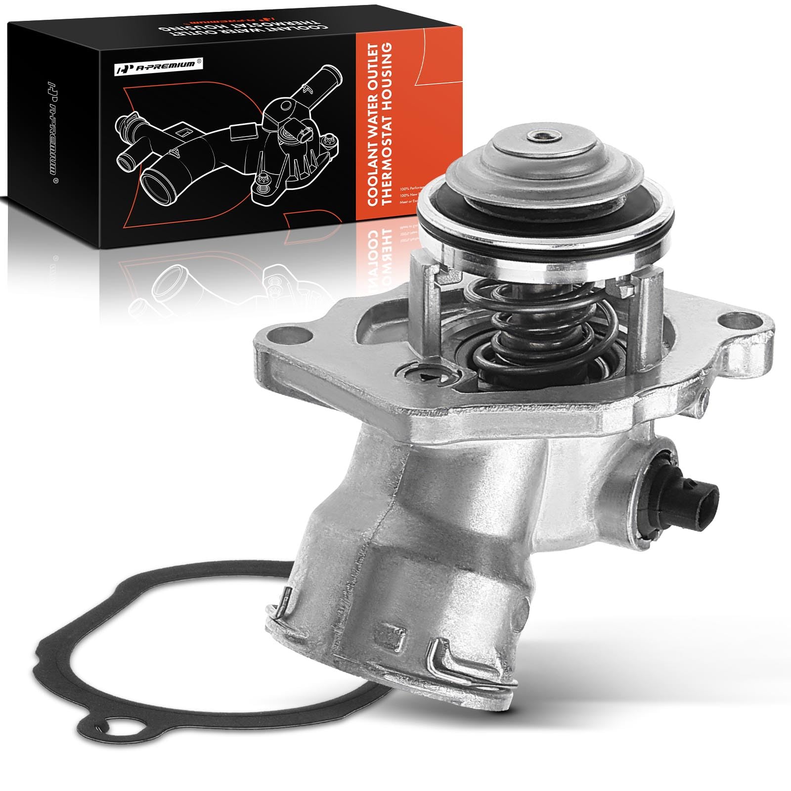 A-Premium Engine Coolant Thermostat Housing Assembly With Gasket Compatible With Mercedes-Benz C230 C250 C280 C300 C350 E280 E350 Ml350 Ml450 R350