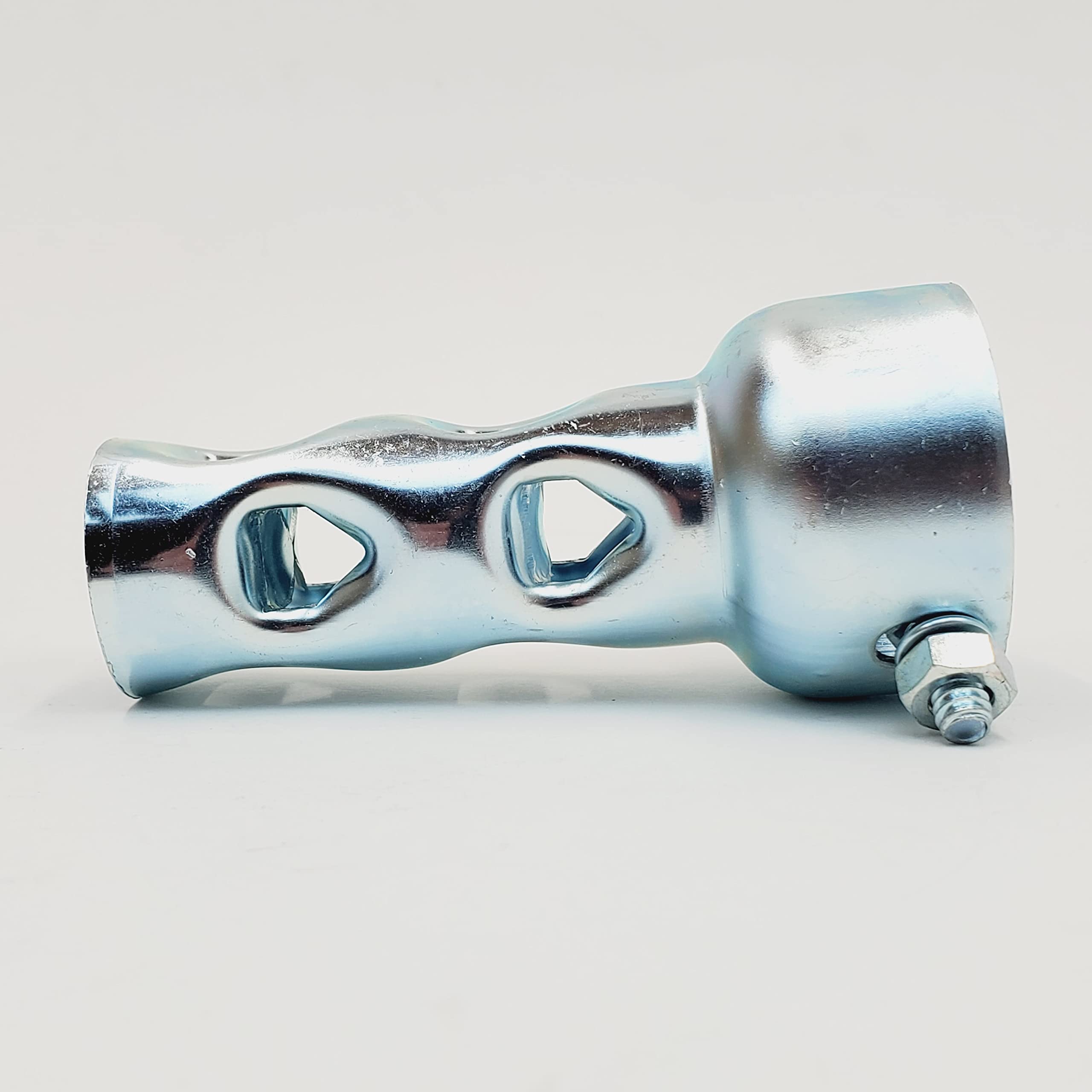 4    SHORT Exhaust Baffles for 2'' OD Exhaust Pipes & Mufflers - Noise Reducer/Silencer - SOLD AS A PAIR w/Mounting Nut & Bolt -