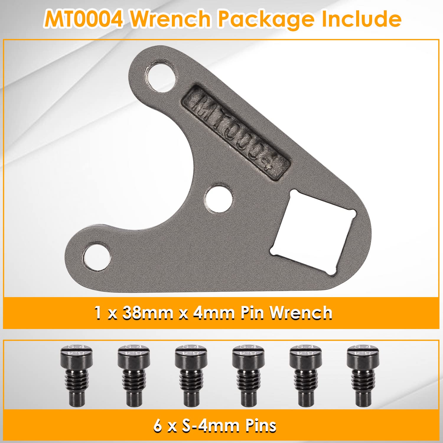 Yoursme Trim/Tilt Pin Wrench MT0004, 38mm x 4mm, Alloy Steel, Grey for Seastar & Yamaha 4 Stroke V6 Hydraulic Cylinders