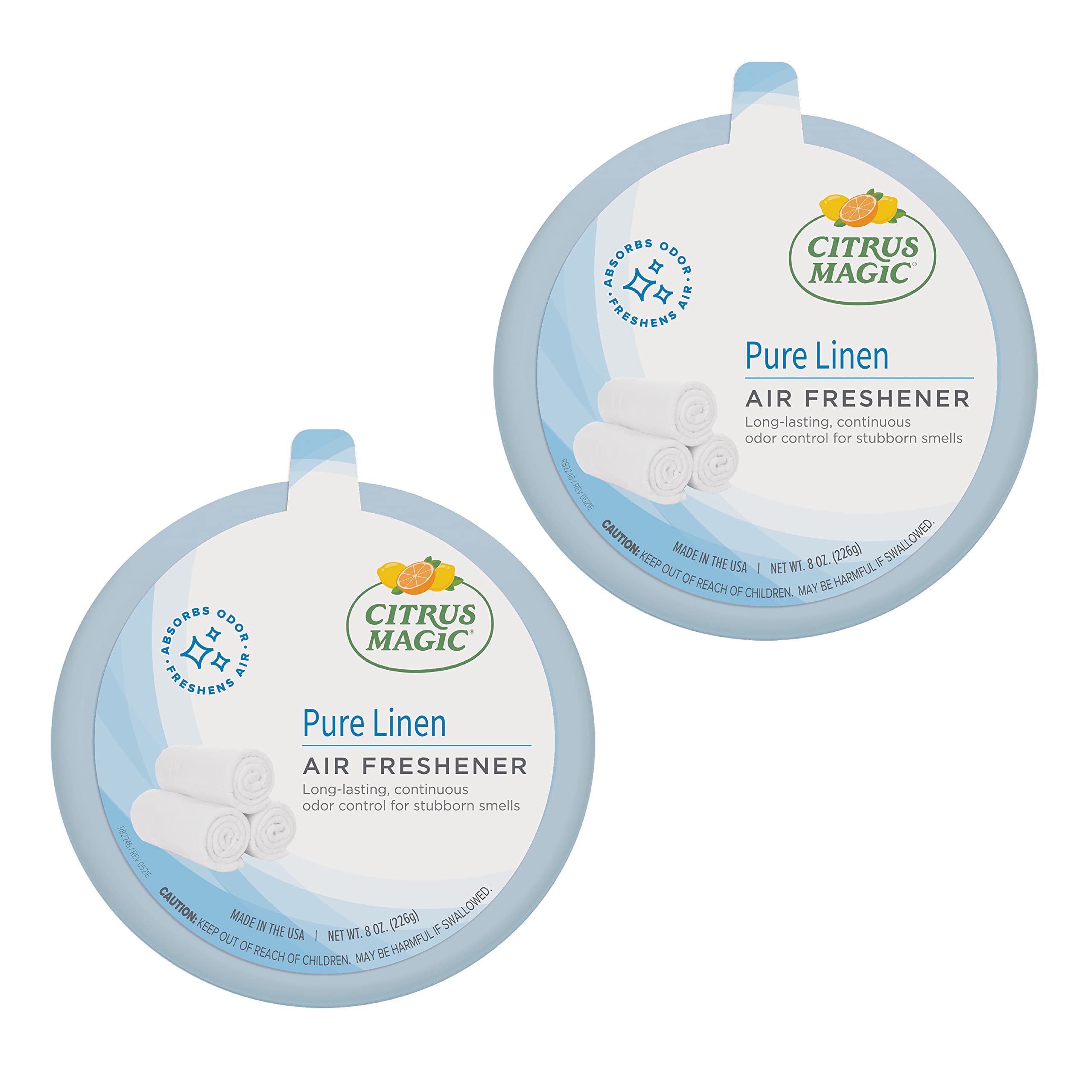 Citrus Magic Solid Air Freshener Pure Linen, Pack Of 2, 8-Ounces Each