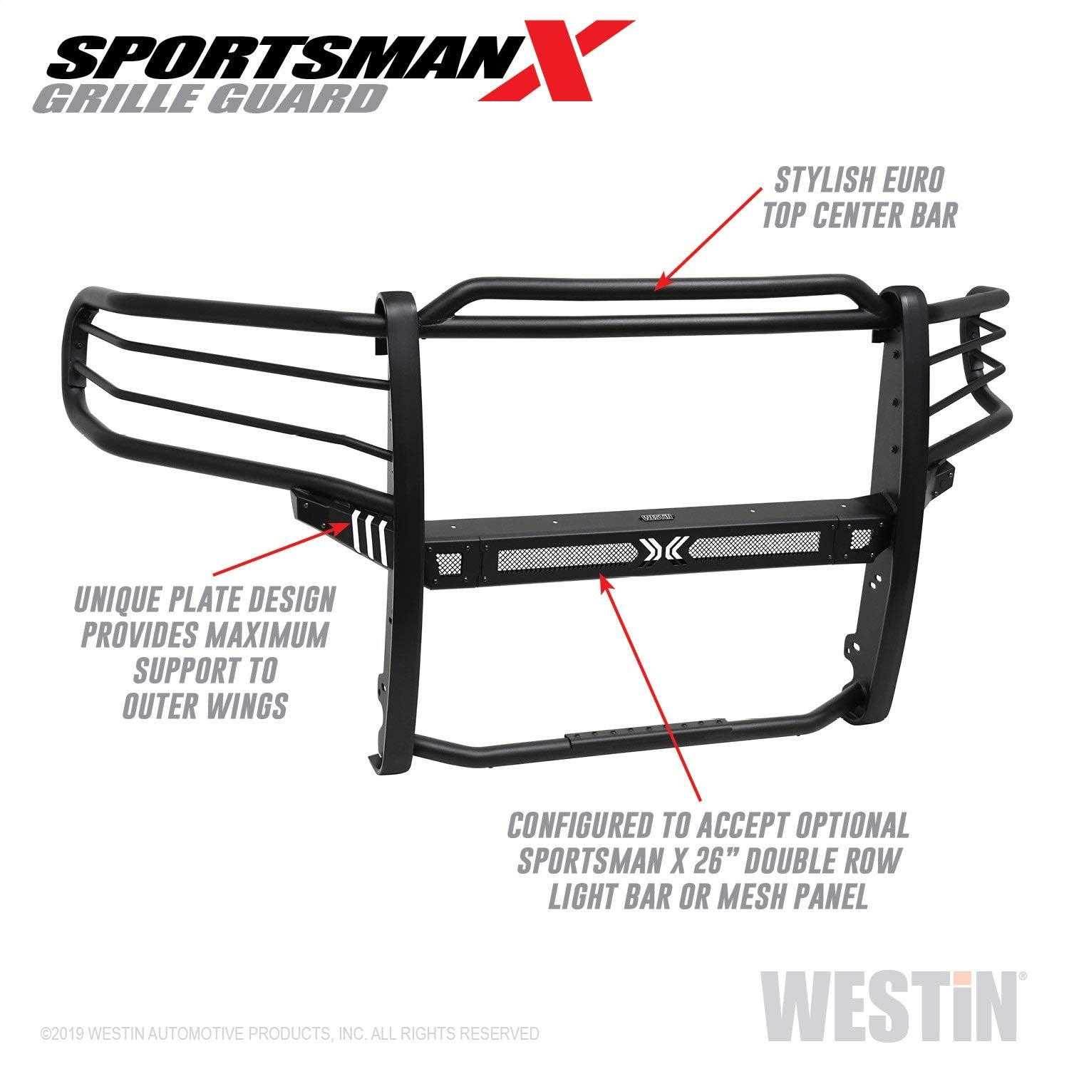 Westin 40-33975 Sportsman X Grille Guard Fits 2019-2024 Ram 1500 (Exc 1500 Classic Rebel Warlock & Trx)