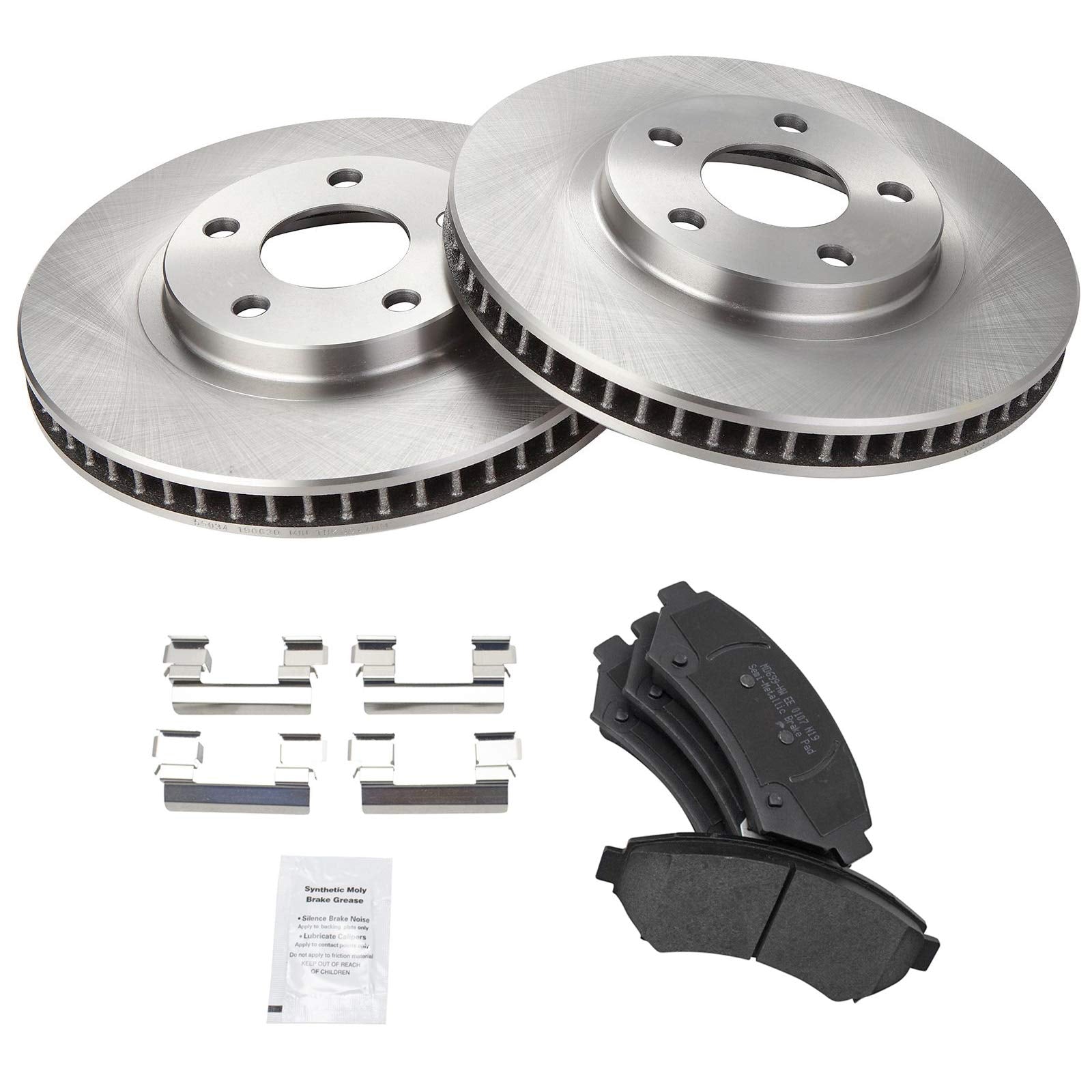 Trq Front Posi Metallic Brake Pad & Rotor Kit Compatible With Buick Chevy Pontiac Olds