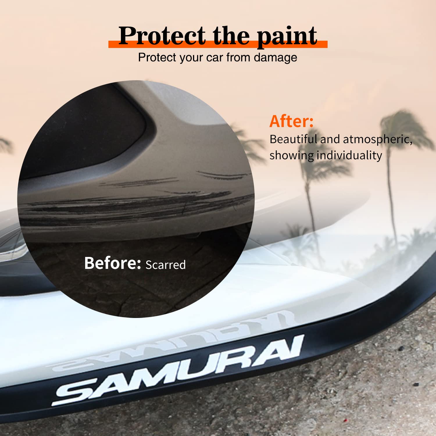 Miytsya Pack-1 2.5M/8.2Ft Car Front Lip, Front Bumper Lip, Carbon Lip, Side Skirt, Front Lip Spoiler Waterproof Protection, Univ