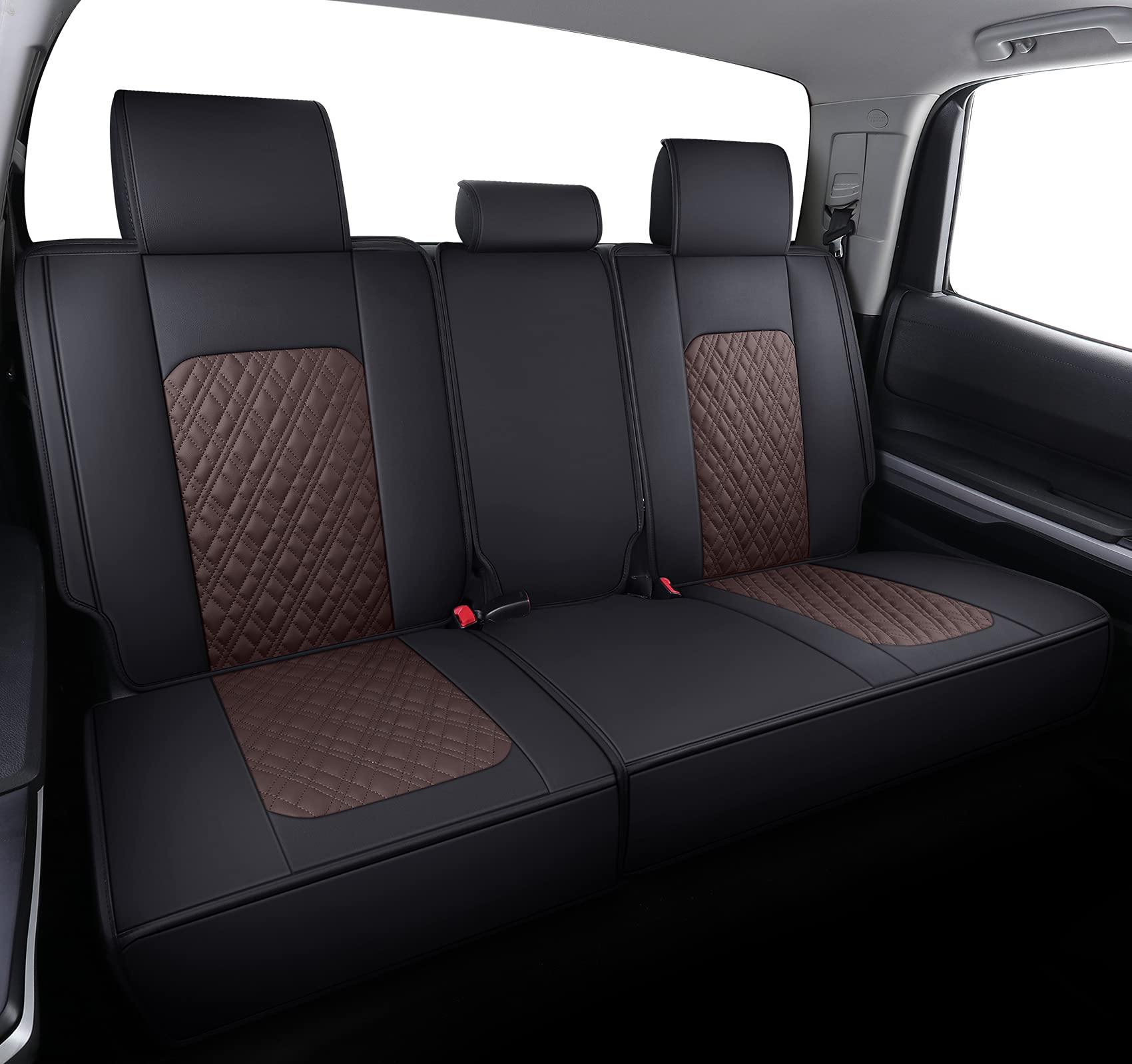 Aierxuan Toyota Tundra Seat Covers Full Set Custom Fit 2008-2025 Crewmax Double Cab Pickup Truck Waterproof Leather Tundrasine Concept Limited Platinum 1794 Edition Car Cushions