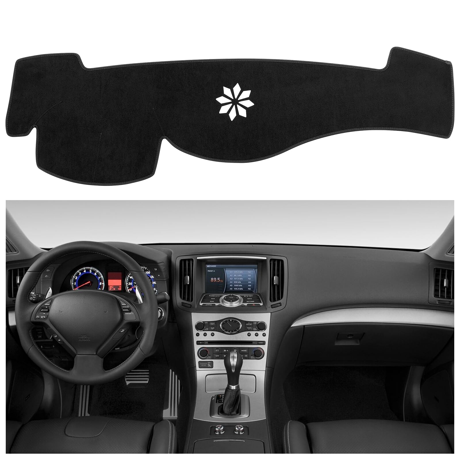 Speedwow Dashboard Dash Board Cover Mat Carpet Compatible With 2007-2013 Infiniti G37