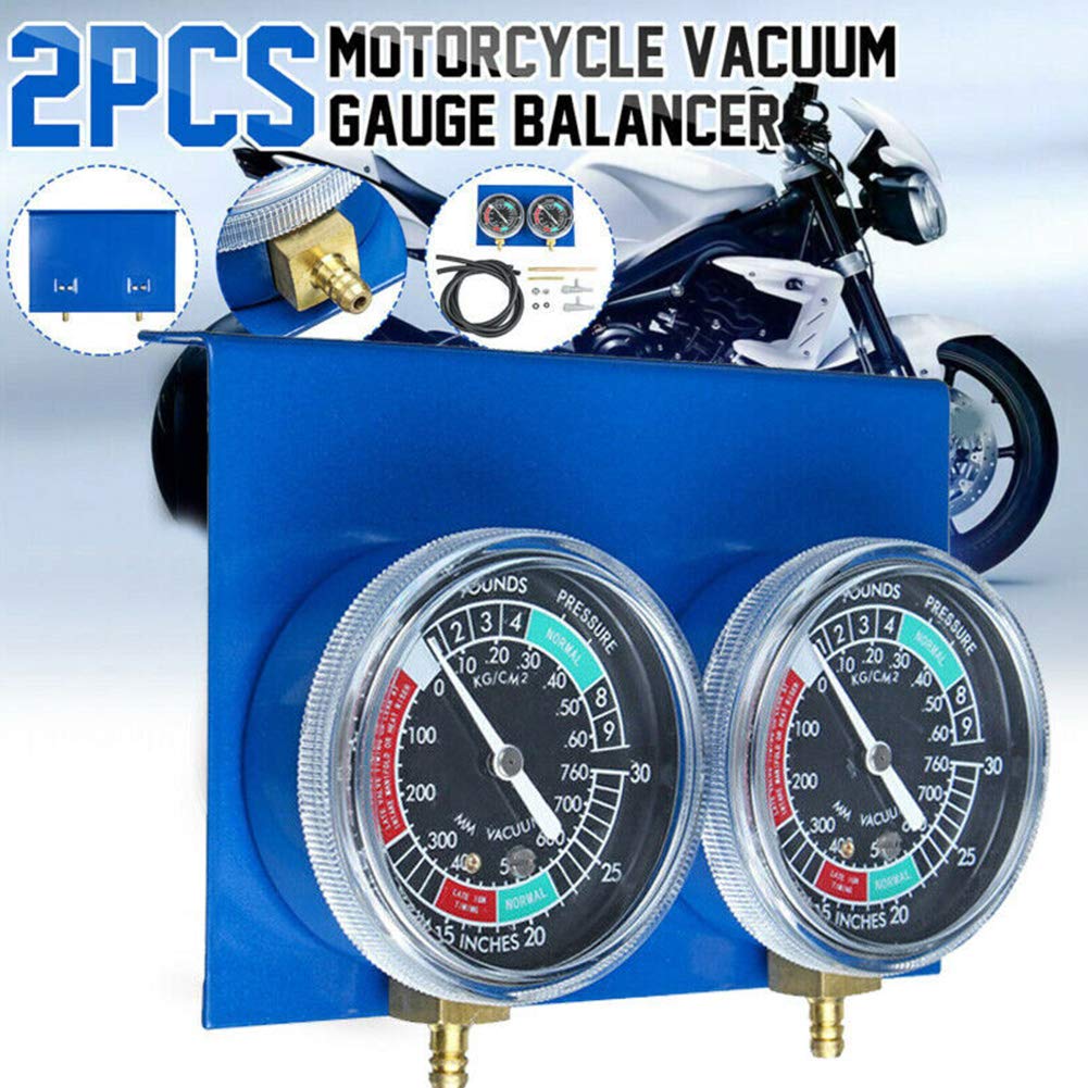 YOUNGL Motorcycle Vacuum Gauge Balancer Tool - Durable Plastic Carb Synchronizer for 2 Cylinder Motorcycles