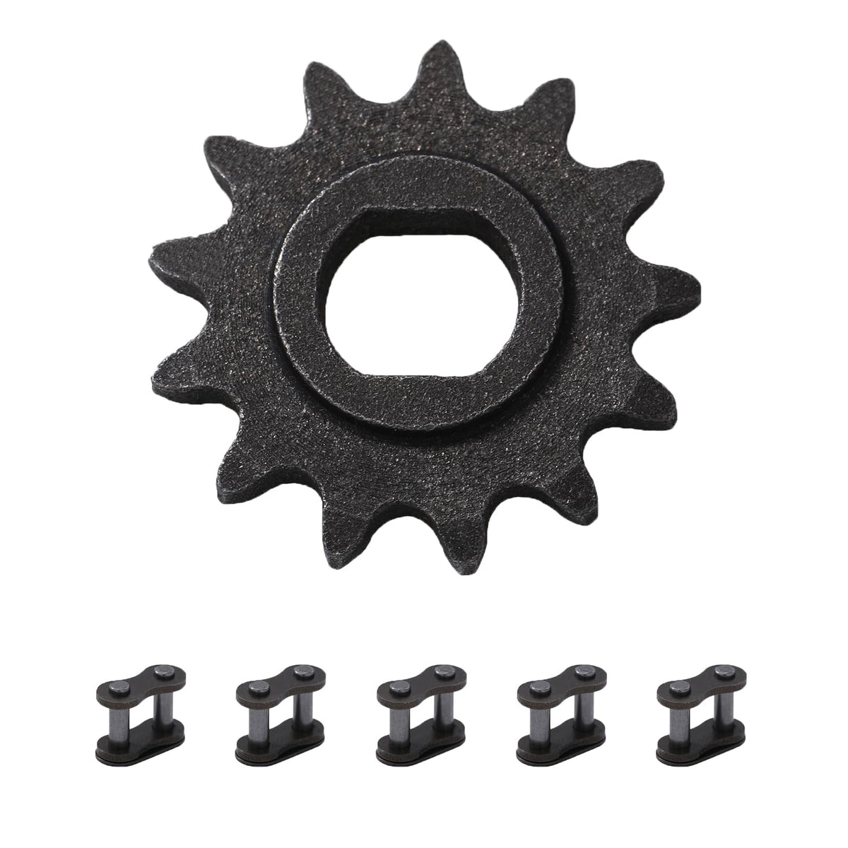 Kamier Upgraded 25H Chain 13T Teeth Motor Sprocket Master Link Replacement For Razor Mx500 Mx650 Sx500 Mcgrath Dirt Rocket Bike Rsf650 My1020 Motor Kids Electric Scooter Mini Bike Go Kart Cart Parts