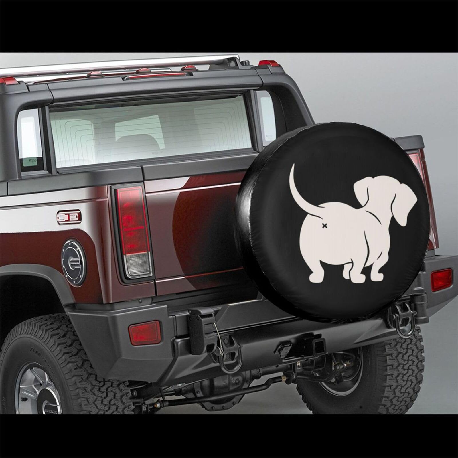 Cute Dachshund Sausage Dog Spare Tire Cover Universal Weatherproof Tire Wheel Covers UV Sun Protection Wheel Tire Protector Wate
