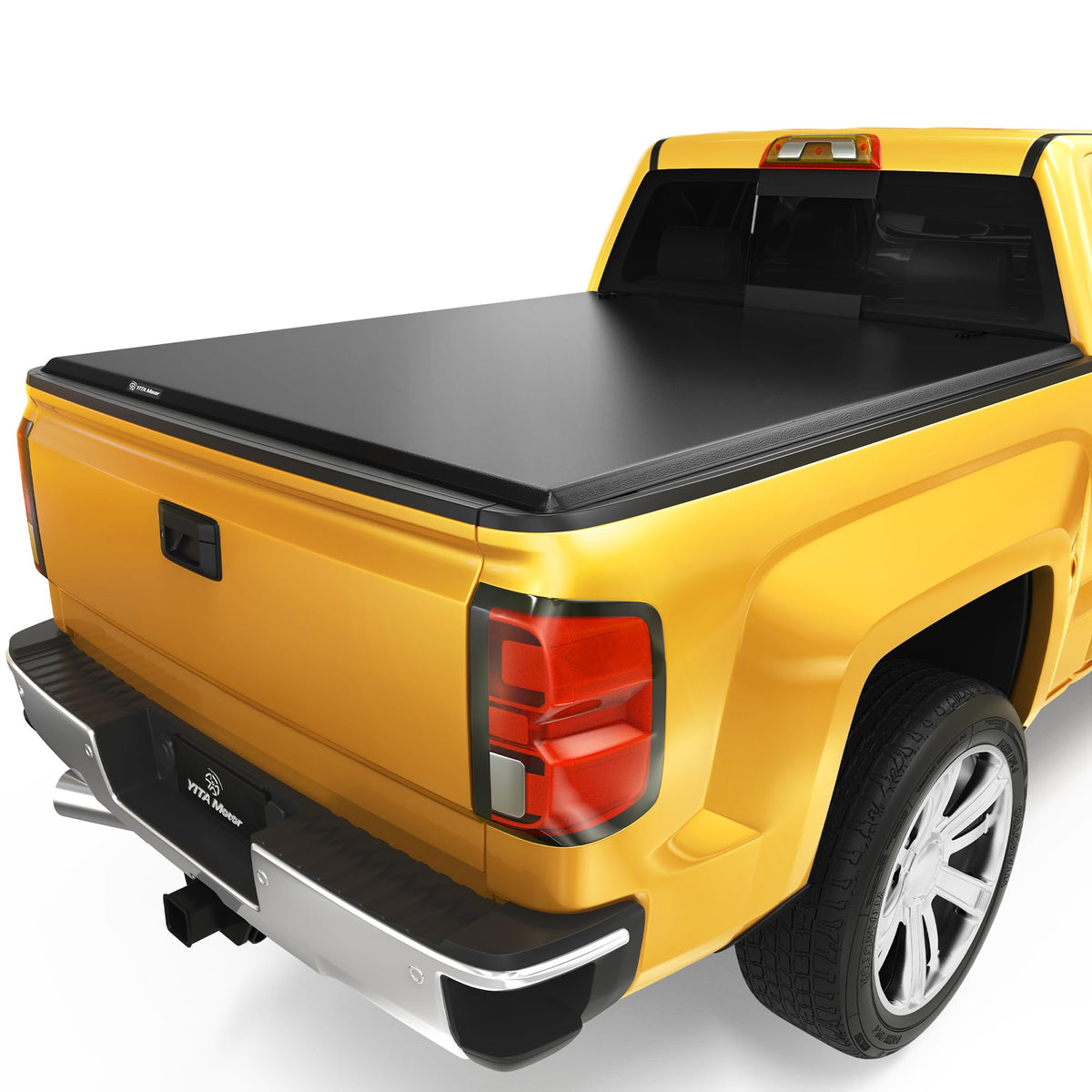 YITAMOTOR Tailored Soft Tri-fold Tonneau Cover Fits for 2014-2018 Chevy Silverado/GMC Sierra 1500, 2019 Legacy/Limited 6.6 ft Be