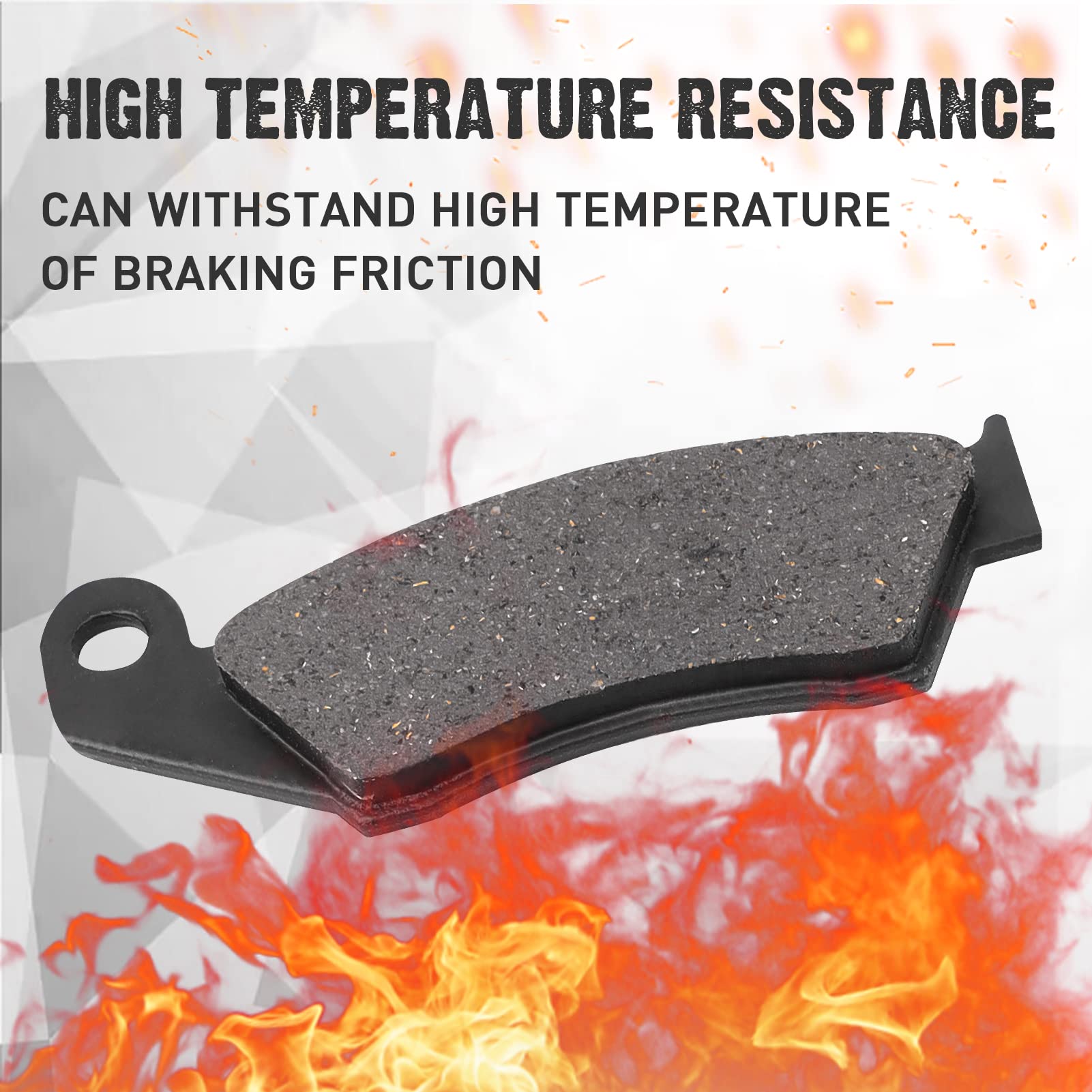 Sollon Front and Rear Brake Pads for Kawasaki KX250 KX250F KX450F KLX450R, for Suzuki RM-Z 250 RM-Z 450 RMX450- for Yamaha YZ125