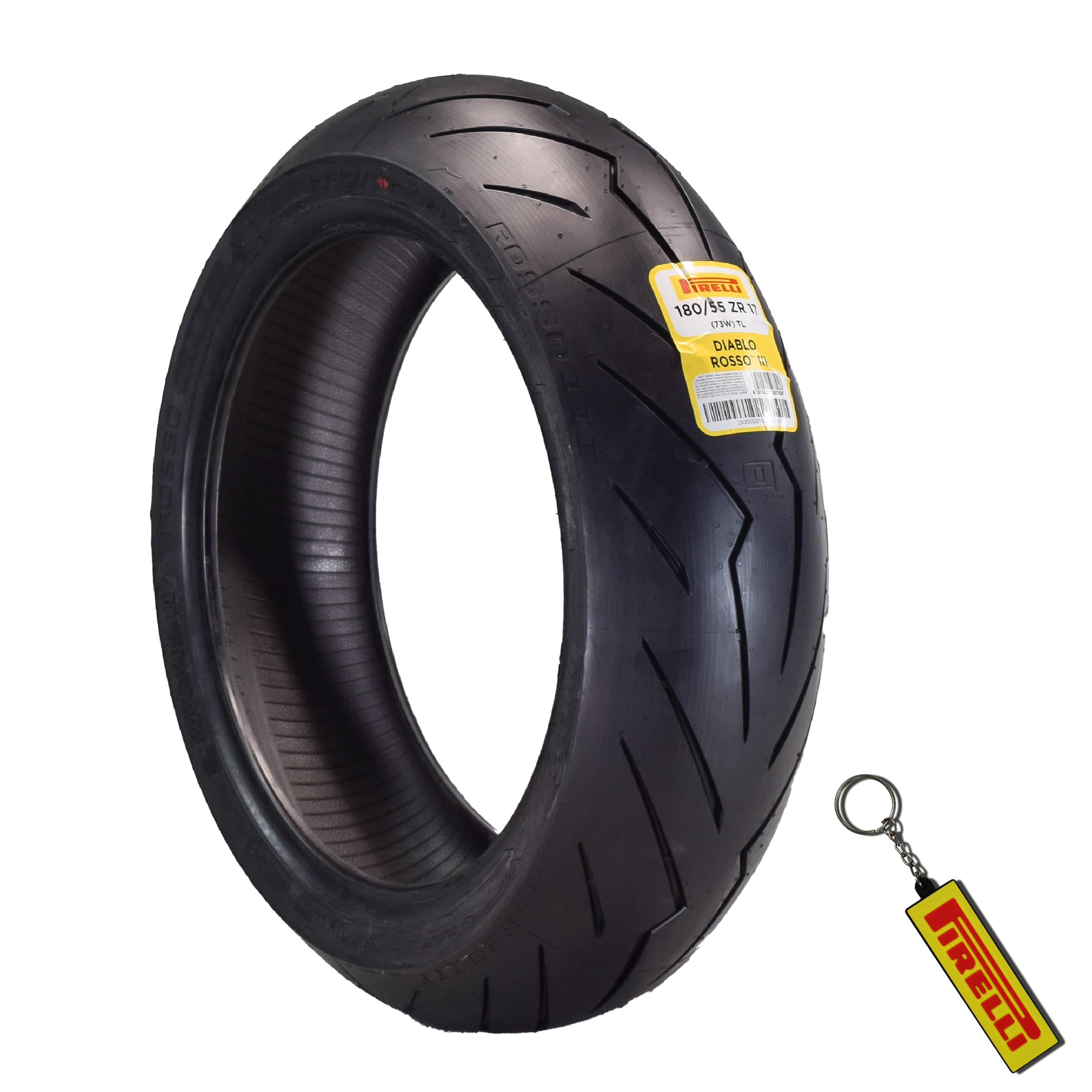 Pirelli Diablo Rosso Iii 180/55 Zr17 Rear Motorcycle Tire With Keychain 180/55-17 (Single)