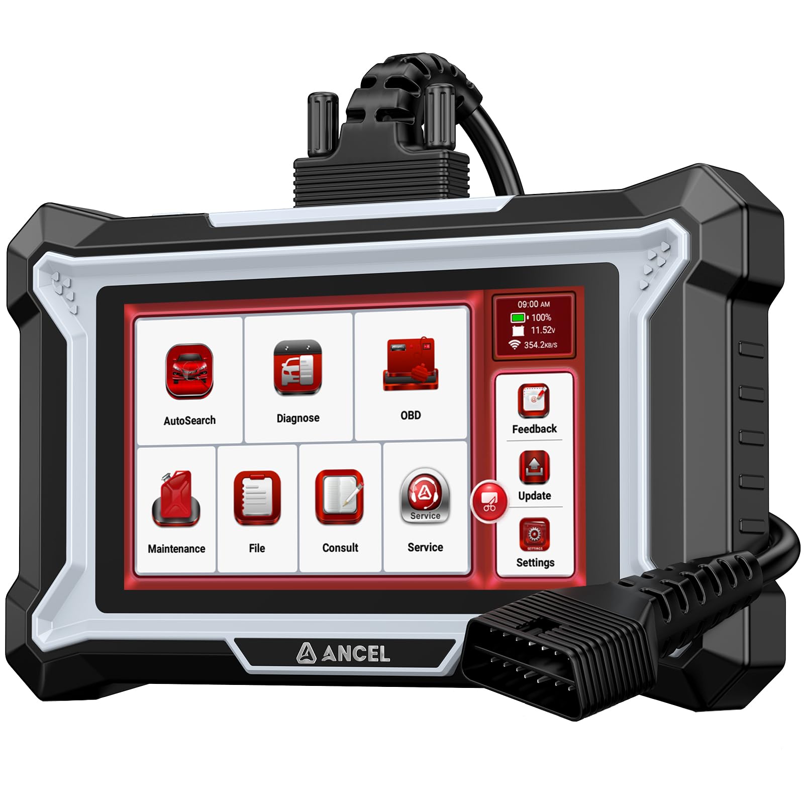 ANCEL DS100 OBD2 Scanner - ABS, SRS, Transmission & Check Engine Code Reader with 7 Reset, Oil/Brake/BMS/SAS/ETS Reset, ABS Auto