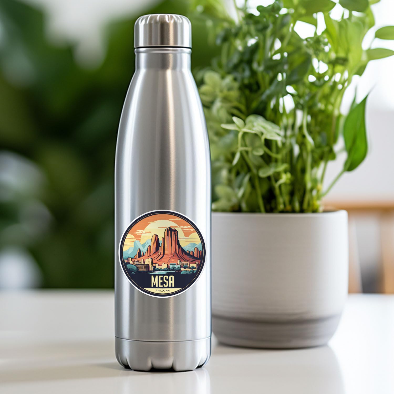 Mesa City Sticker - Waterproof Vinyl Decal for Car Bumper, Laptop, Water Bottle, Wall, and Window, Size - 3'' Longer Side