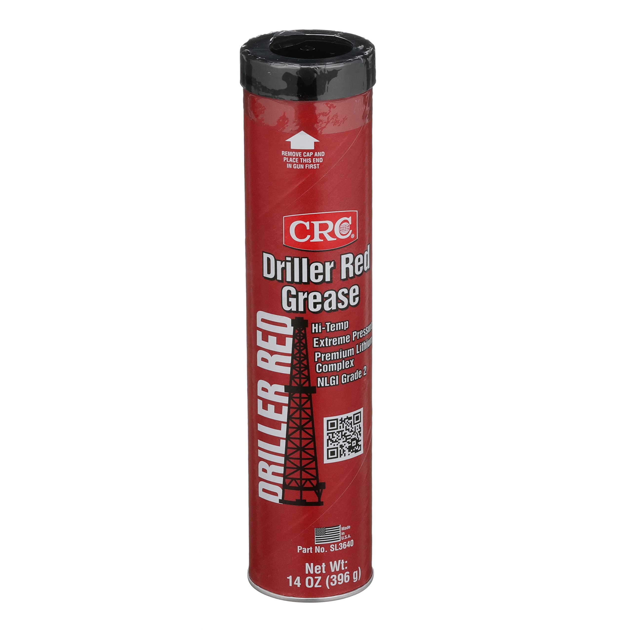 Crc Driller Red Grease Extreme Pressure Lithium Complex Grease, 14 Wt Oz, High-Temperature, Extreme Pressure, Nlgi Grade 2 Grease