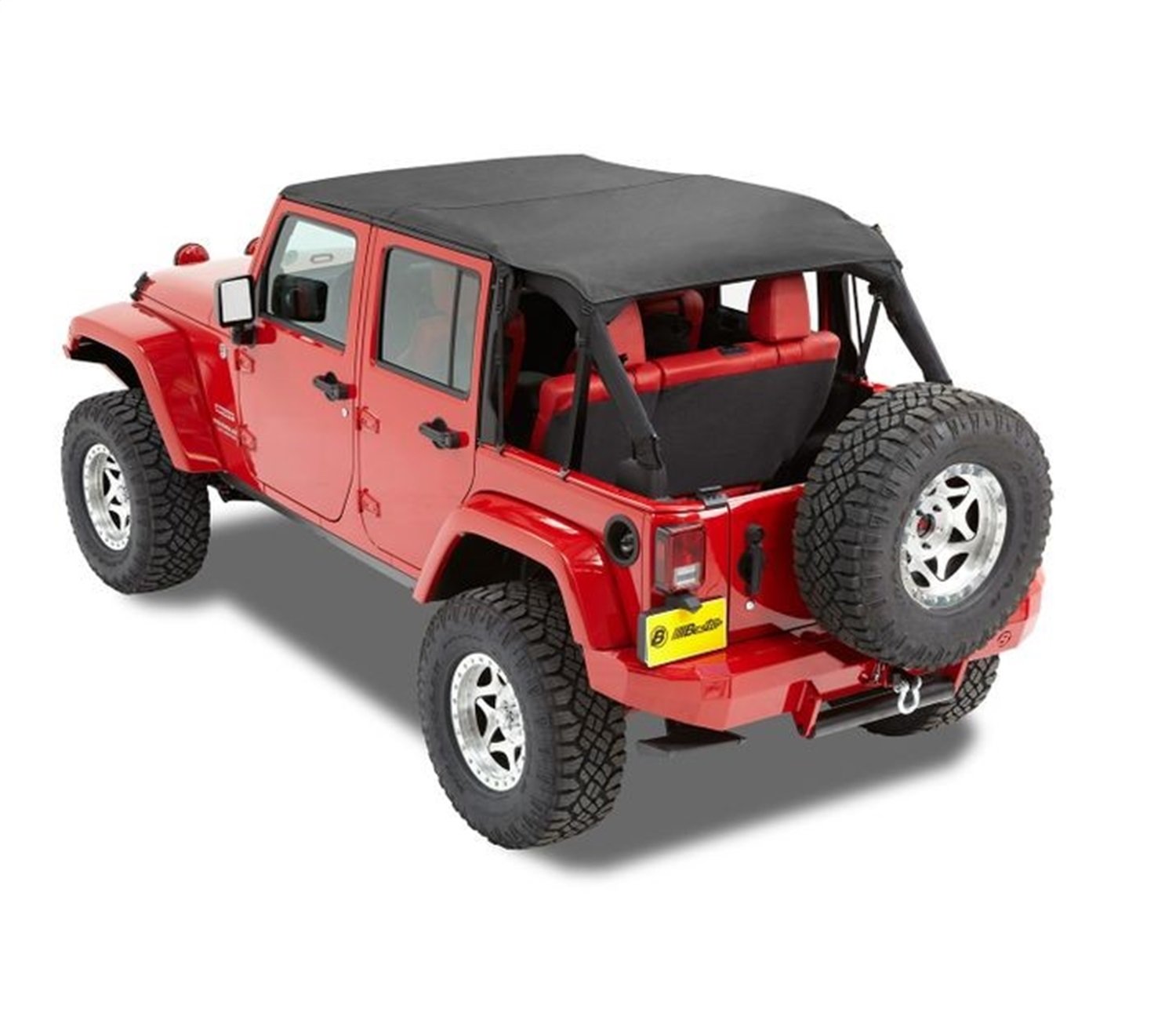 Bestop 52594-35 Black Diamond Safari-Style Bikini Top for 2010-2018 Wrangler JK Unlimited