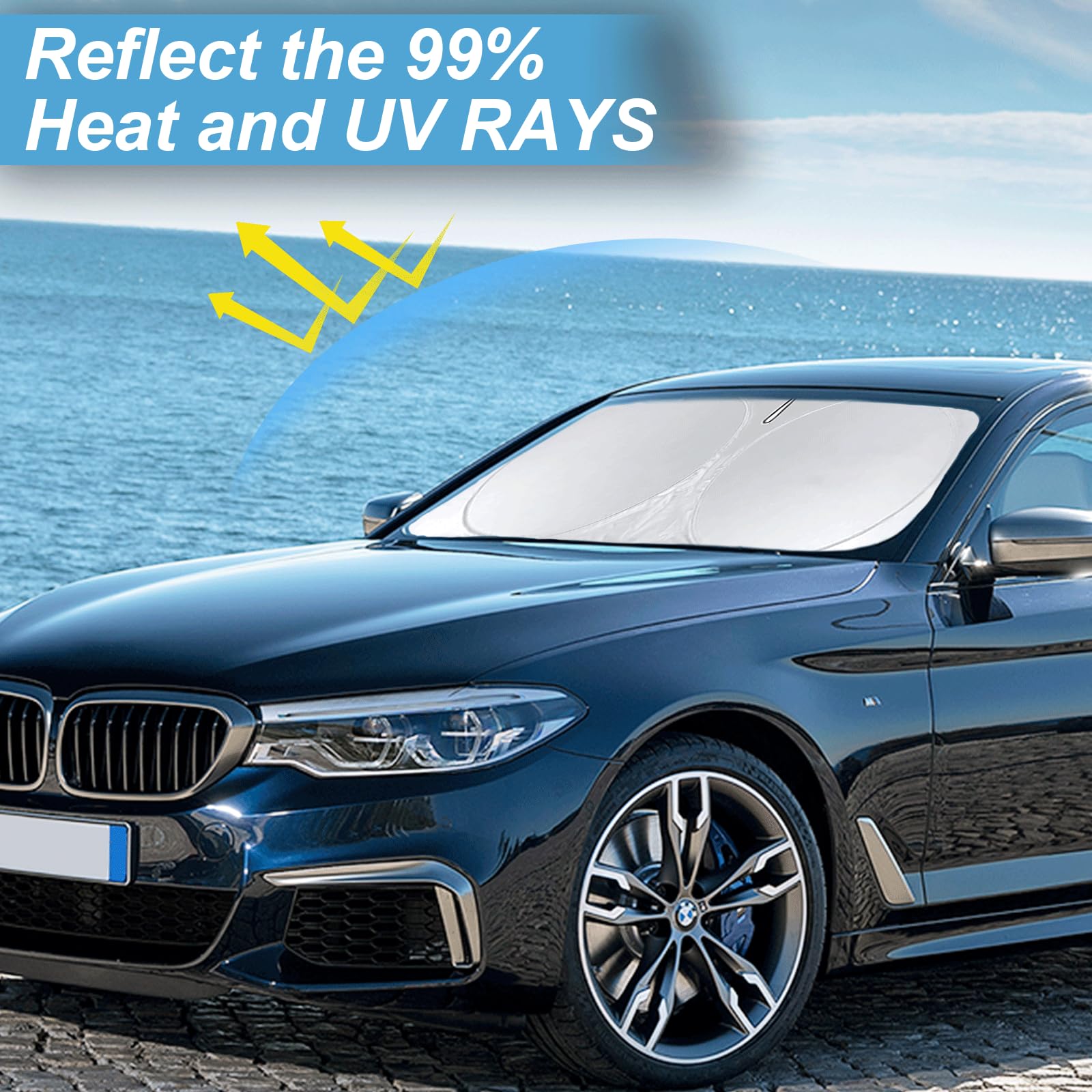 For Bmw 5-Series Windshield Sun Shade Sunshade Custom Fit For Bmw 5 Series G30 G31 2011-2024 2025 Windshield Cover For 530I, 530