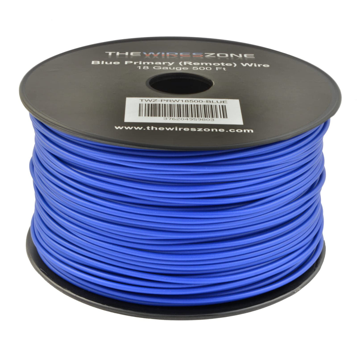 The Wires Zone 18 Gauge AWG 500' Feet ft Stranded Primary Remote Wire Cable (Blue)