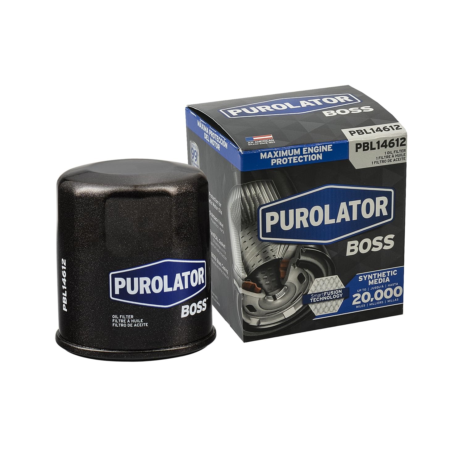 Purolator Pbl14612 Purolatorboss Maximum Engine Protection Spin On Oil Filter, Black