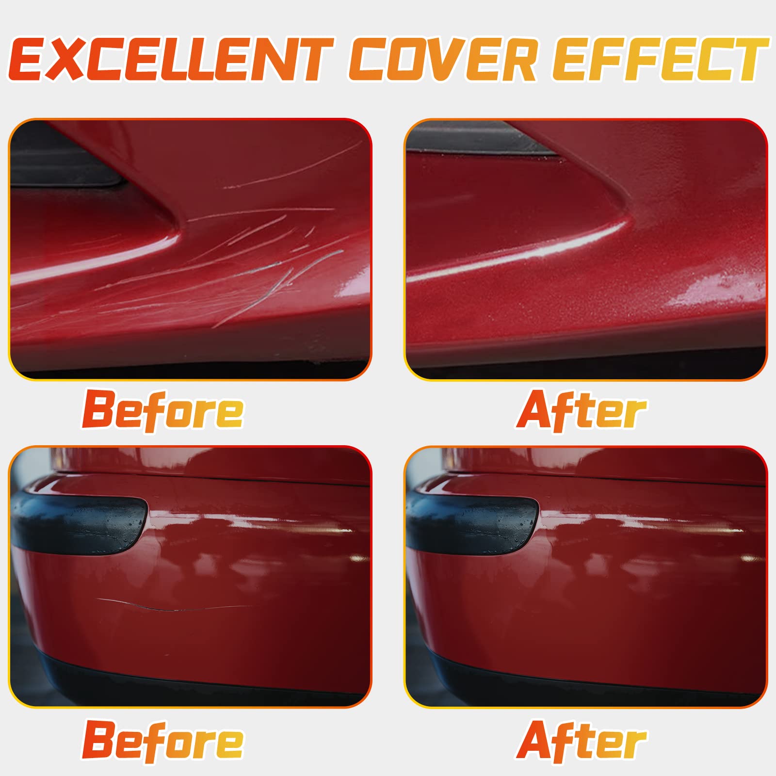 Red Pearl Touch Up Paint Pen for Cars, Car Paint Scratch Repair, Two-in-One Car Touch Up Paint Fill Paint Pen, Quick & Easy Solu