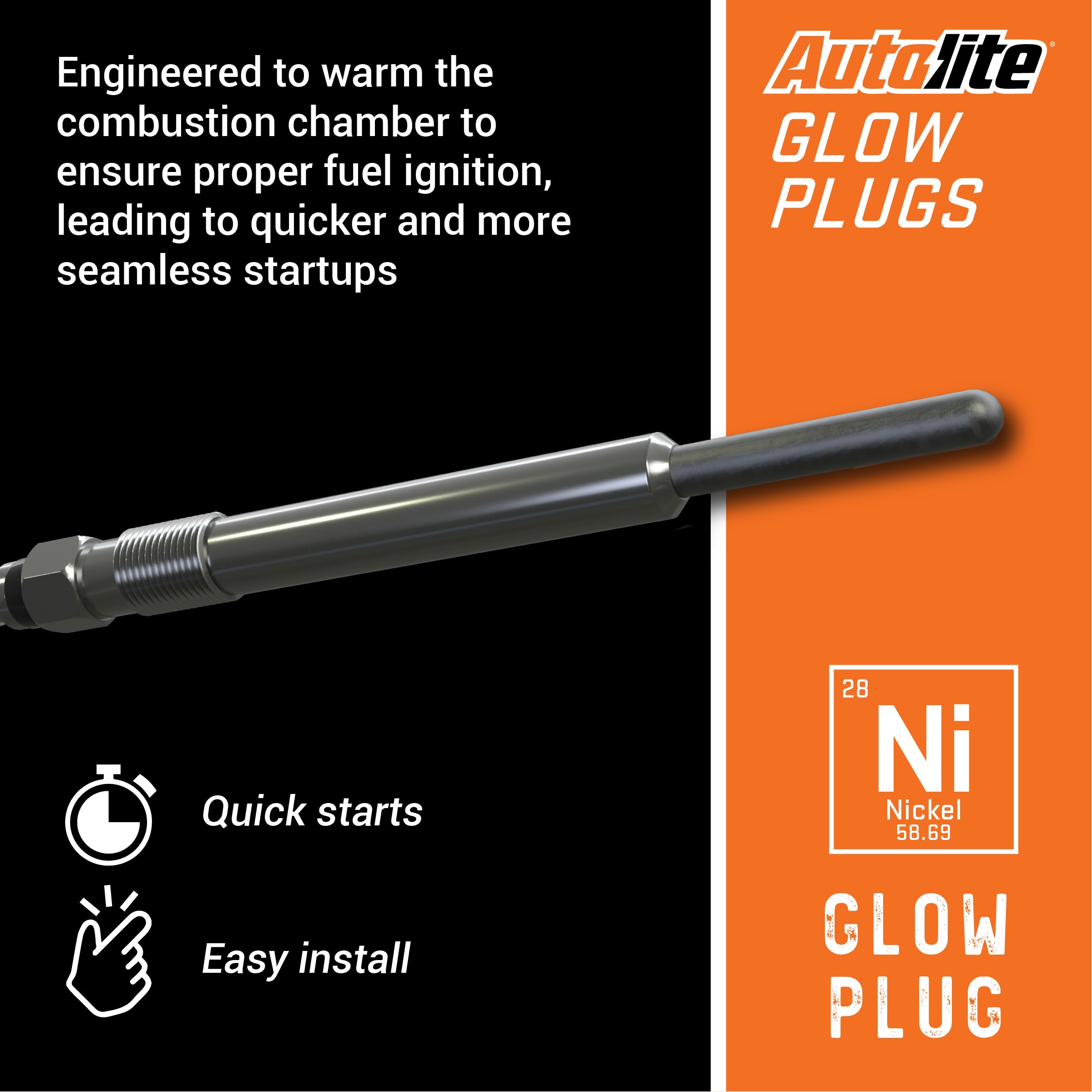 Autolite 1116 Automotive Replacement Glow Plug For 1996-2008 Volkswagen 1.9L Super Duty Diesel Engines (1 Pack)