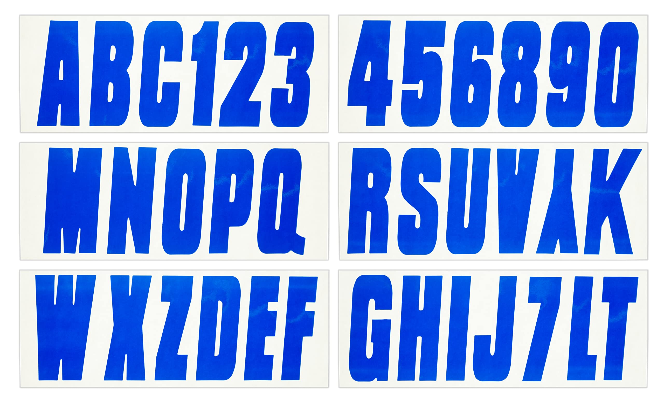 Hardline Products Series 350 Factory Matched 3-Inch Boat & Pwc Registration Number Kit, Solid Blue - Blu350Ec