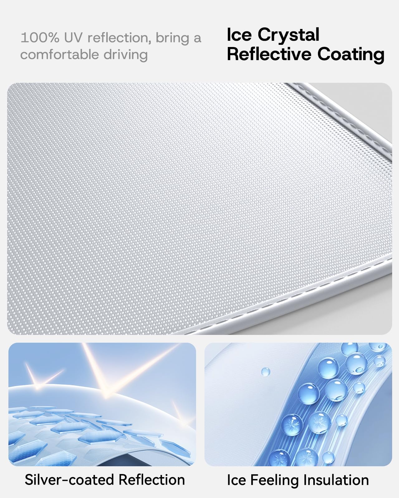 Sumk 2025 Upgrade Magnetic Sunshade Roof For Tesla Model Y Juniper Accessories, [Never Sag & No Light Leakage] Nano Ice-Crystal