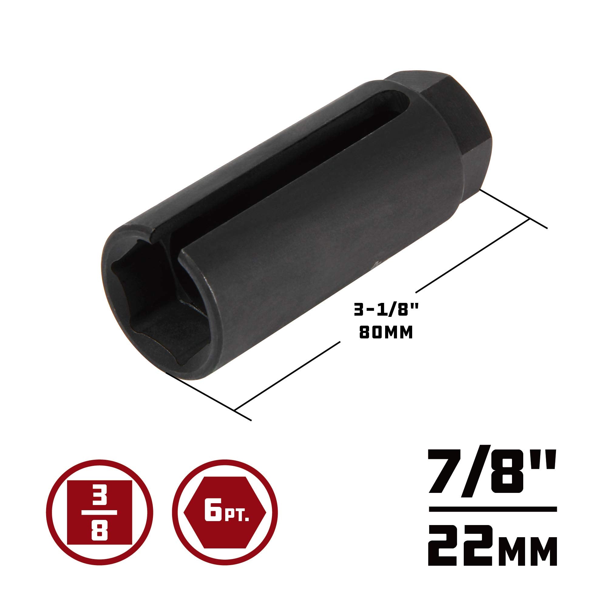 Alltrade 648625 Oxygen Sensor Socket Set, Black