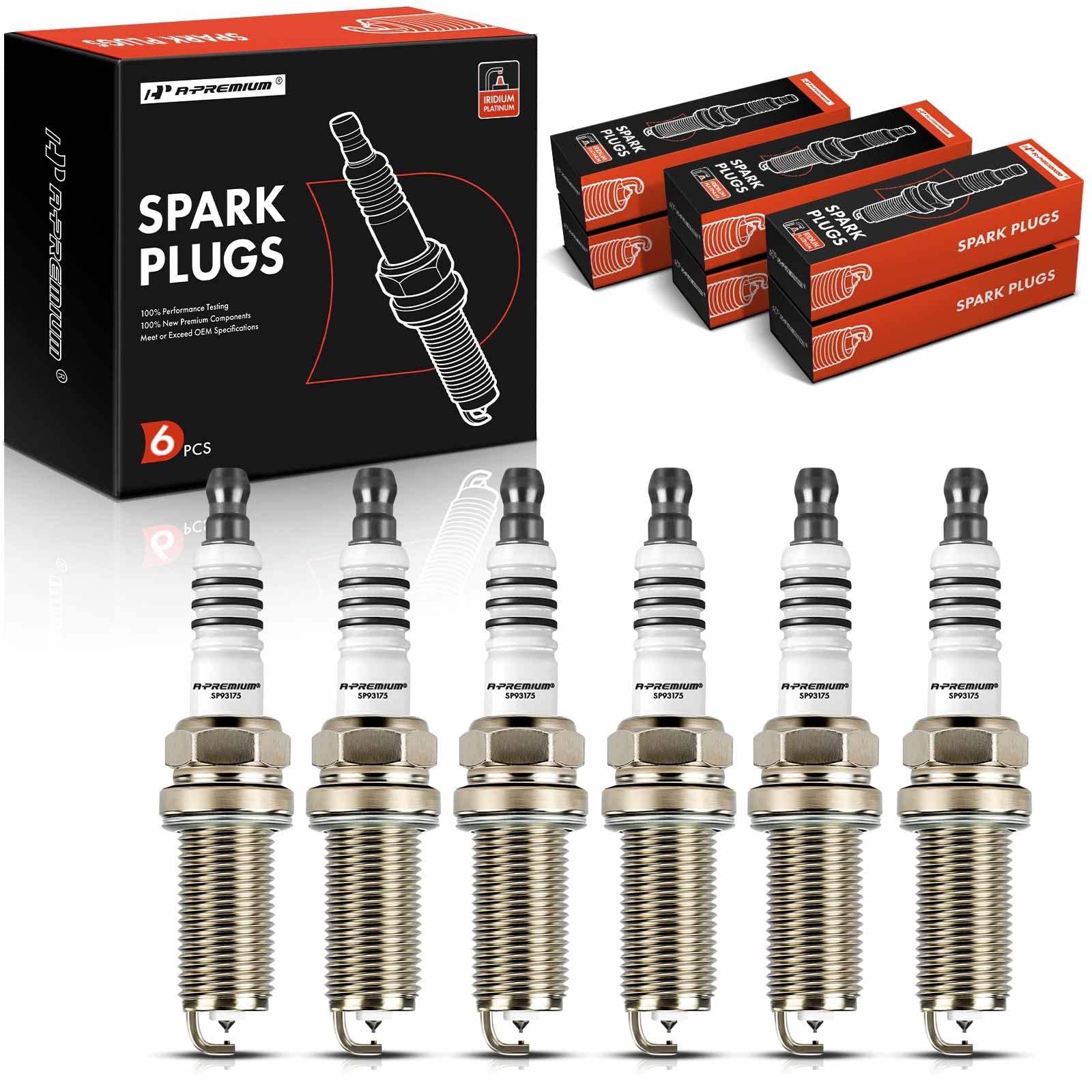 A-Premium Iridium Platinum Spark Plugs Compatible With Honda Accord & Jeep Grand Cherokee & Dodge Grand Caravan & Kia Sorento &