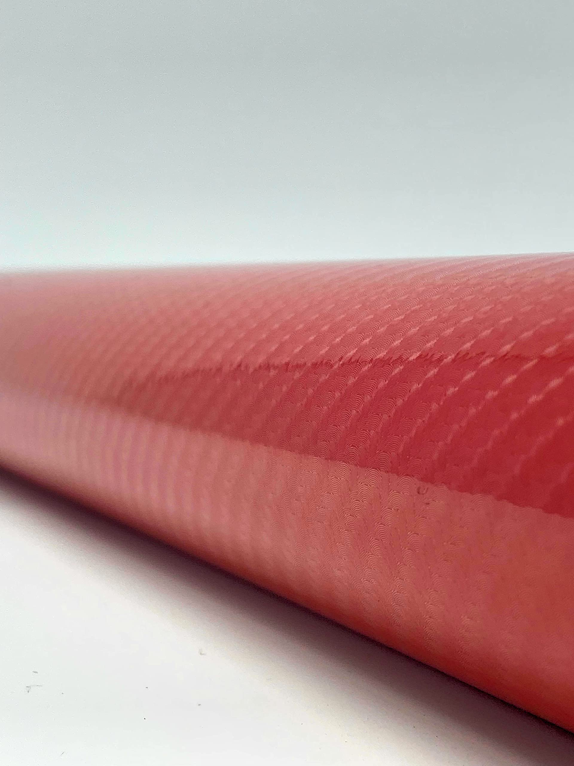 Rockrose Epoxy High Gloss 5D Red Carbon Fiber Vinyl Wrap, Anti-Wrinkle, Air Release Automotive Bubble Wrap, Self Adhesive Car Vi