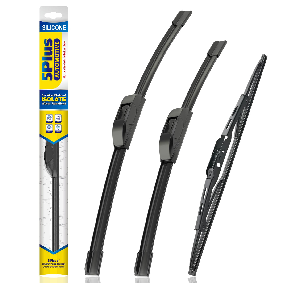 5 Plus Silicone Windshield Wipers Replacement For 2008-2019 Dodge Grand Caravan Wiper Blades(Set Of 3),Automotive Replacement Wi