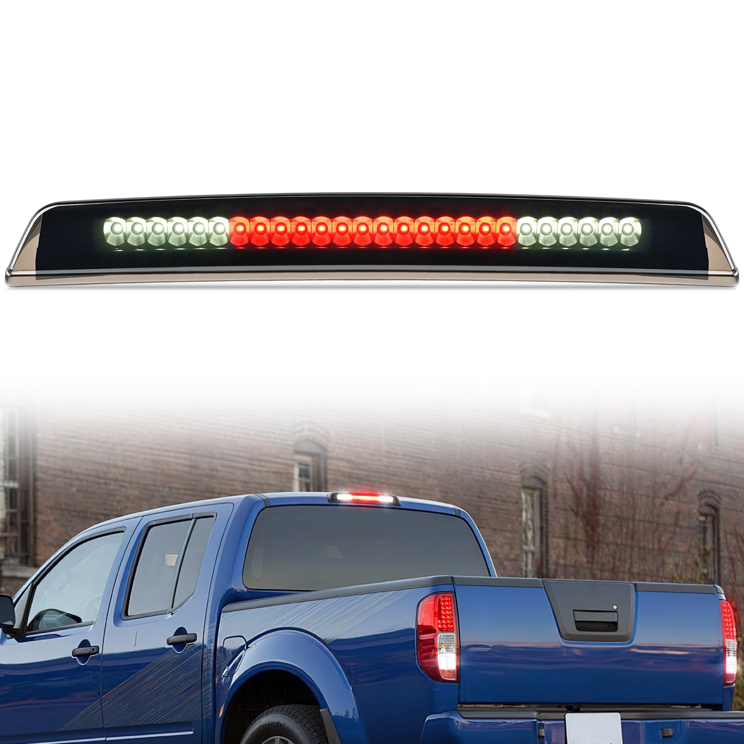 Nilight Third Brake Light Tail High Mount 3Rd Stop Cargo Reverse Lights Smoked Lens Compatible With Nissan Titan 2004-2015 Nissa