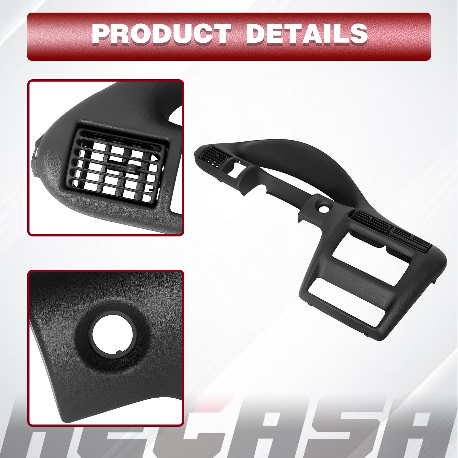 Hecasa Dash Panel Replacement Compatible With 2000 2001 2002 2003 2004 2005 Chevy Cavalier Instrument Panel Cover Dash Board Bla