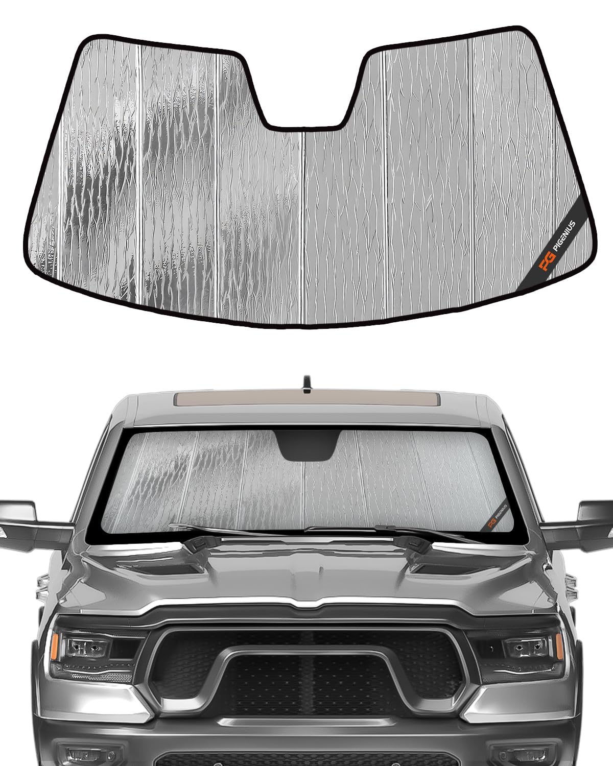 Pigenius Windshield Sun Shade For Ram 1500 2019-2025 With 5 Inch Wide Sensor - Astraguard