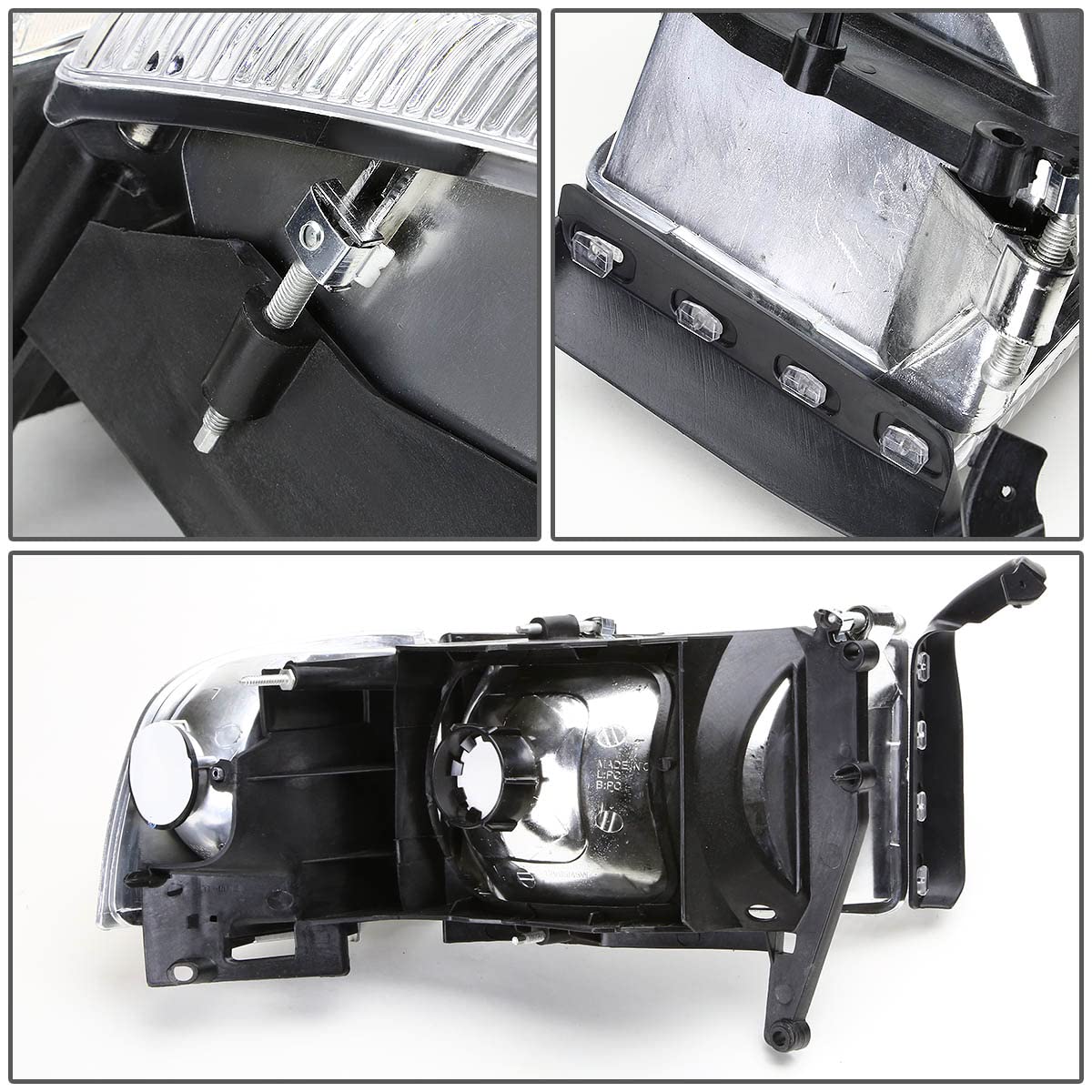 Auto Dynasty Headlights Assembly Compatible With 1994-2002 Dodge Ram 1500 2500 3500 Non-Sport, Passenger Right Side Halogen Head