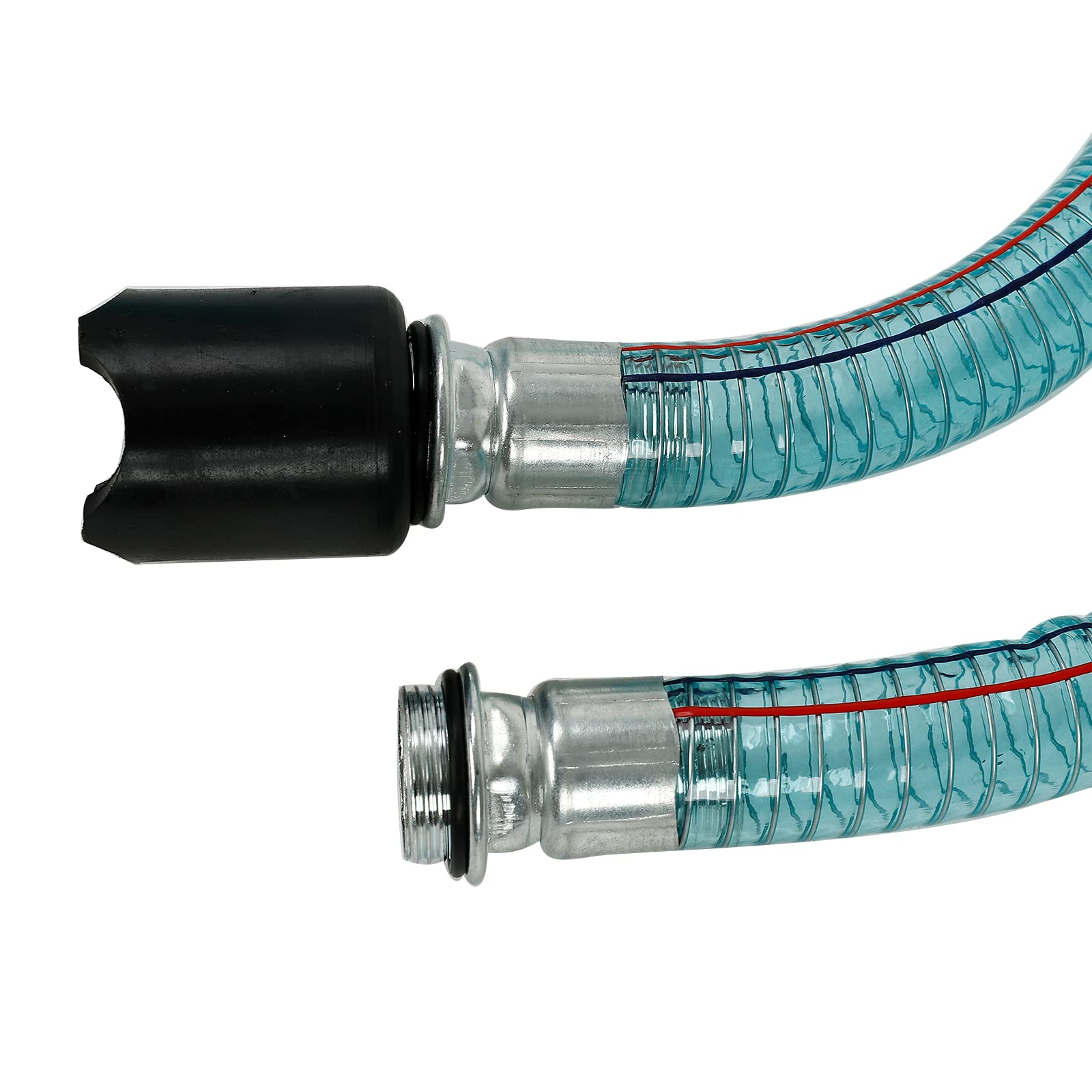 1 Inch Suction Hose For Fuel Transfer Pump With Threaded Couplings Oil Diesel Kerosene Transfer Hose Tube 6 Feet Length