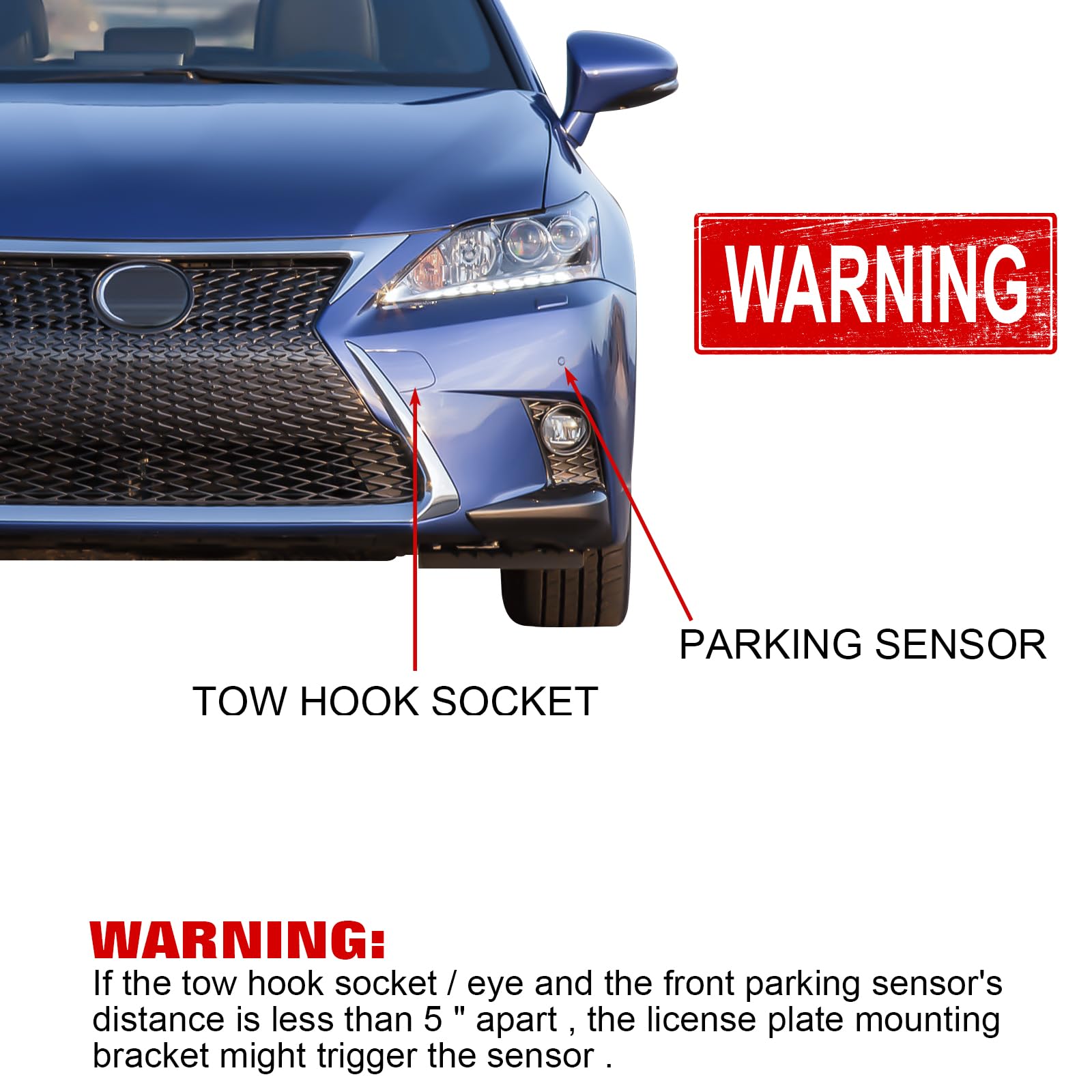 Xotic Tech Tow Hook License Plate Bumper Screw On Mount Bracket Compatible With Honda S2000 Ap1 Ap2 Fit Or Acura Tl (Black)