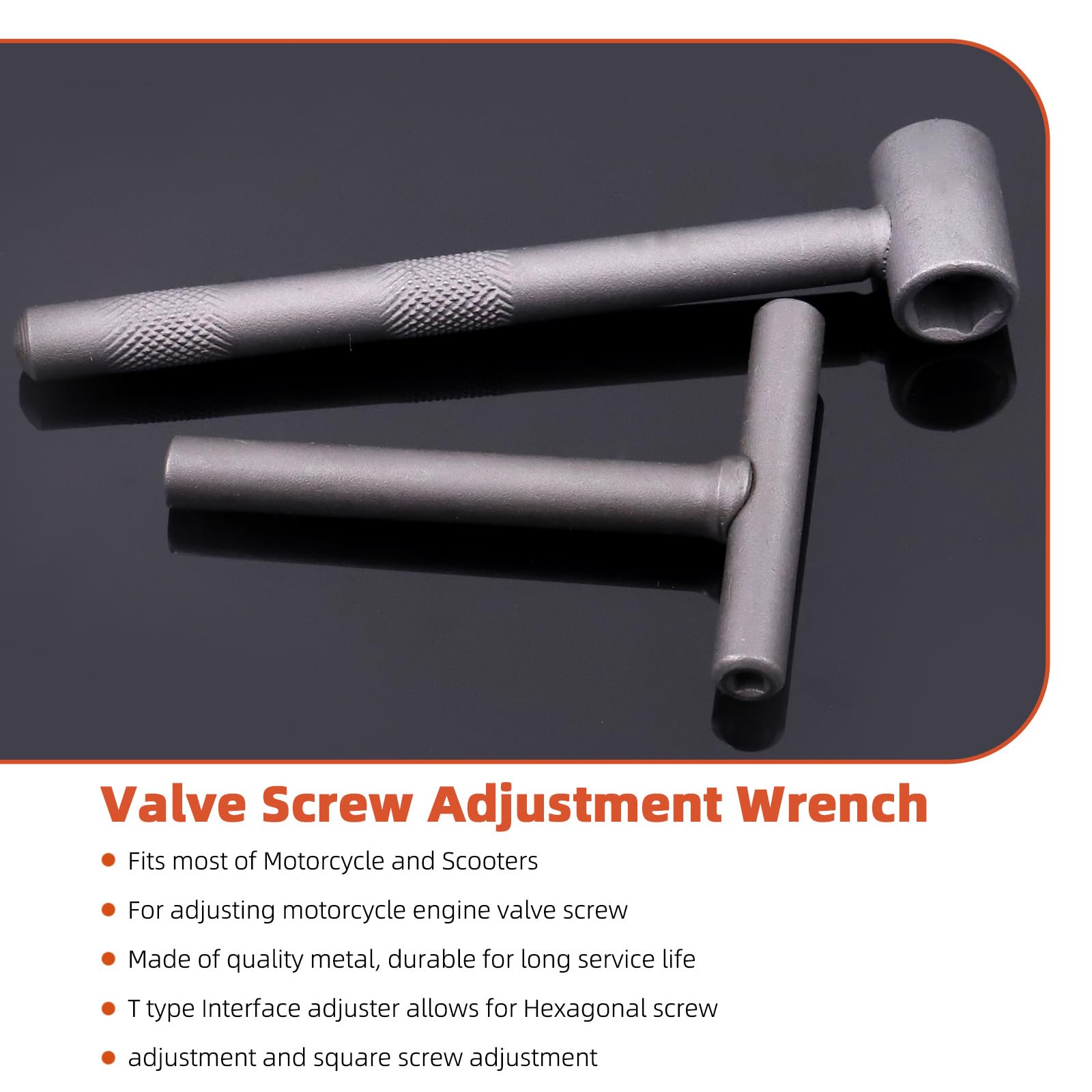 Tanstic 4Pcs Motorcycle Engine Valve Adjustment Tool Set, 8Mm 9Mm 10Mm Valve Screw Spanner, Engine Valve Screw Repair Wrench, Va