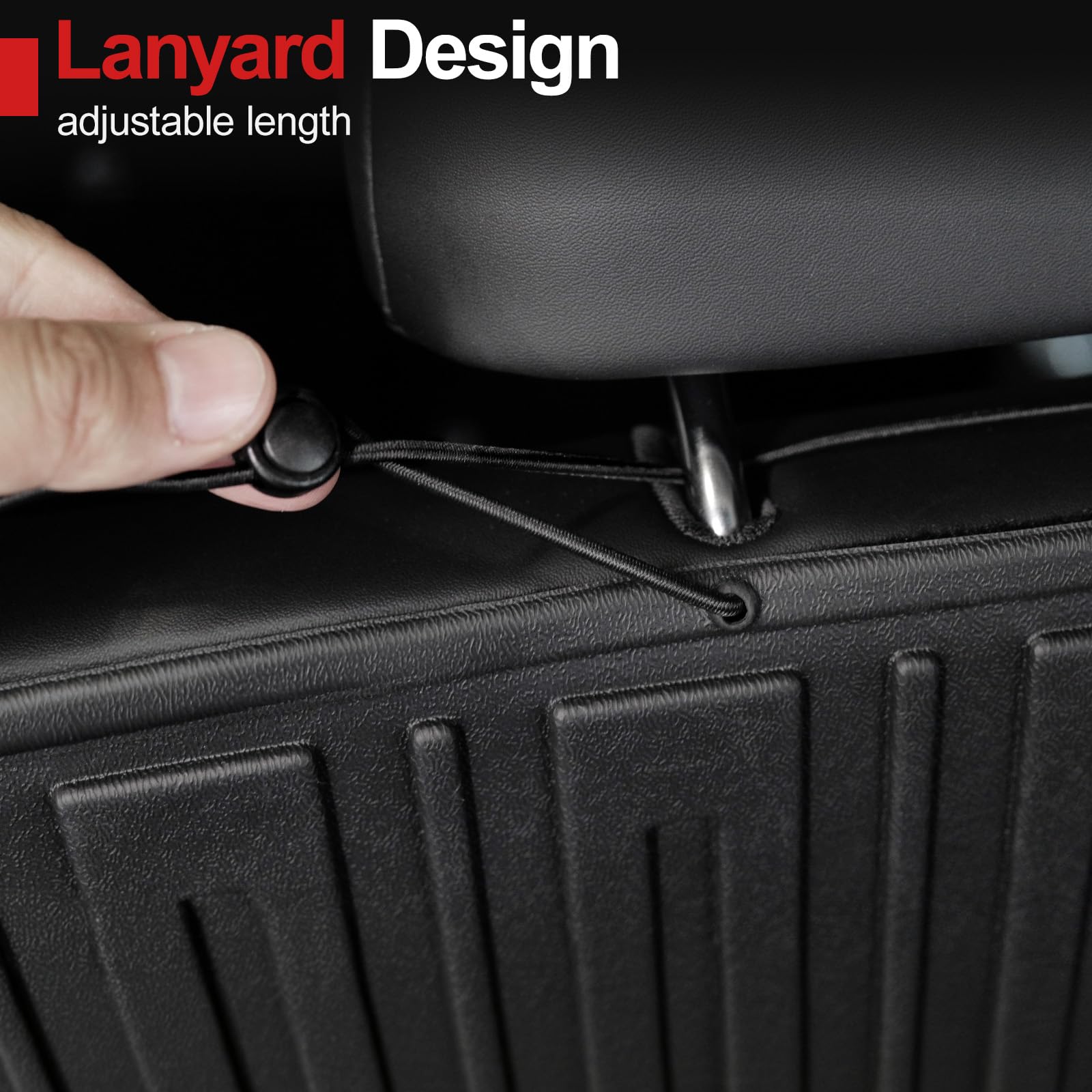 Houclemic Cargo Mat With Backrest Mat For 2018-2025 Volkswagen Vw Atlas 6/7 Passenger (Not For Cross Sport)-All Weather Tpe Carg