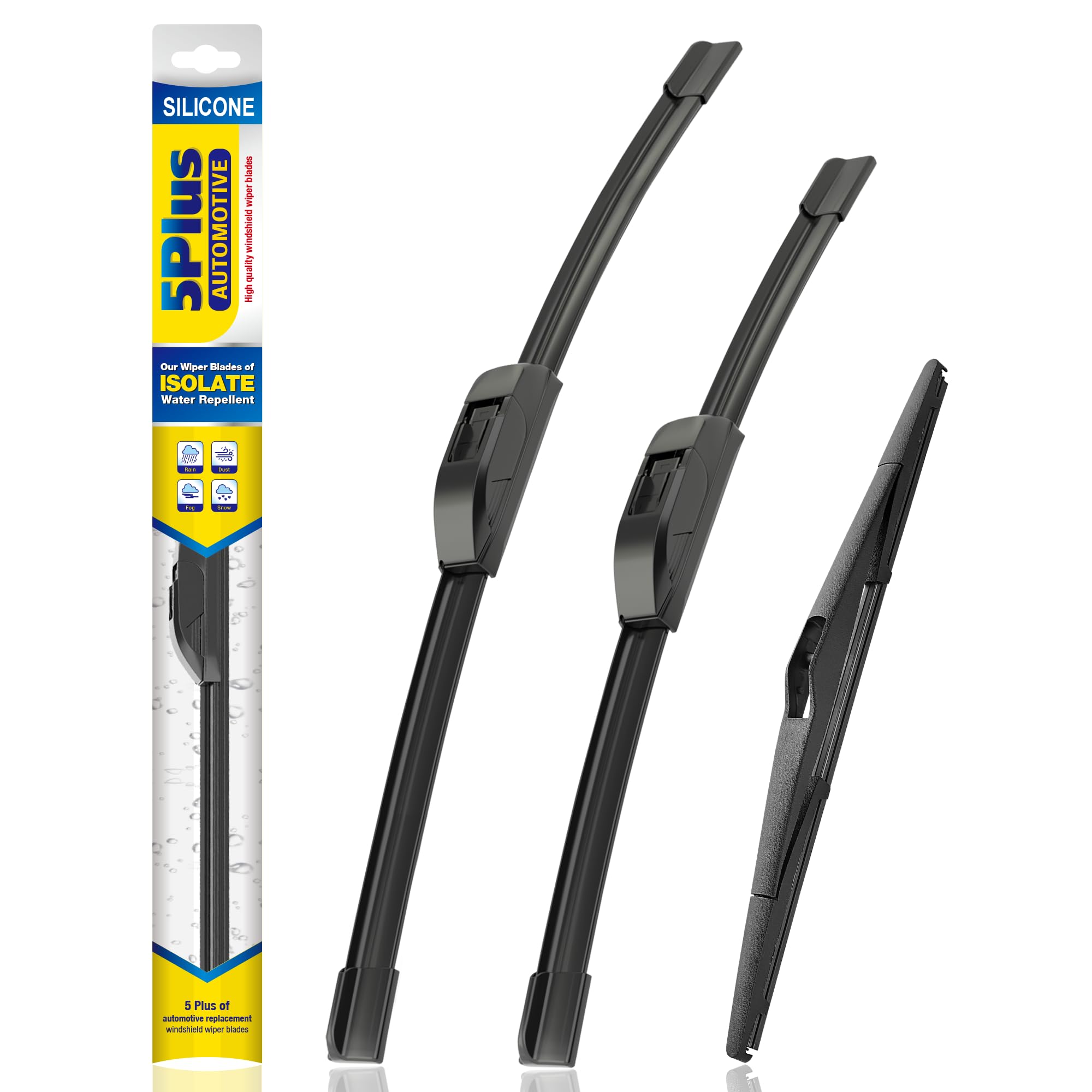 5 Plus Silicone Windshield Wipers Replacement For 2011-2016 Kia Sportage 2021-2024 Seltos 2009 2010 Hyundai Elantra Wiper Blades