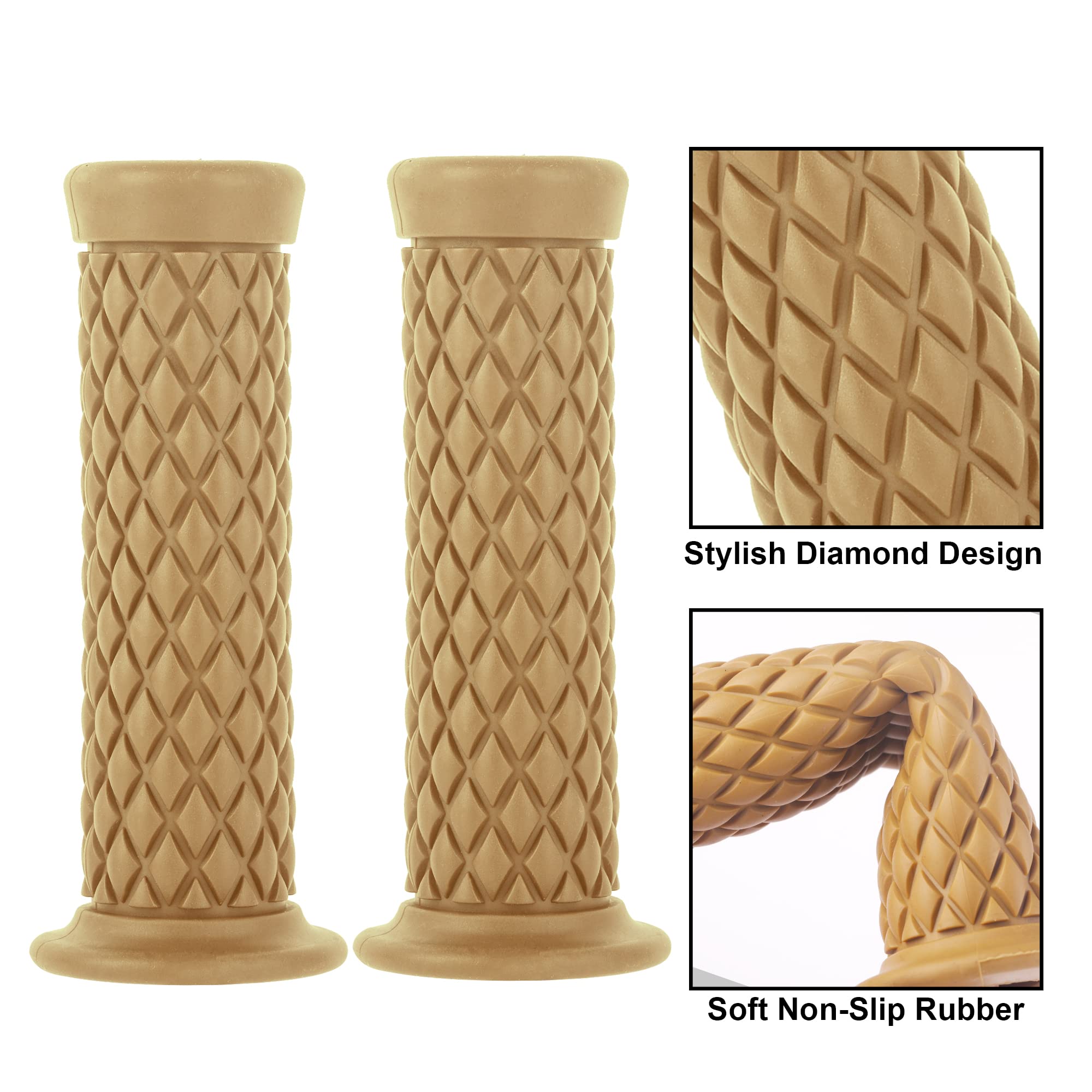 Coxotom Universal Motorcycle Handles Grips - Non Slip Rubber 7/8'' 22Mm 1'' 24Mm Motorcycle Grips For Harley Honda Yamaha Suzuki