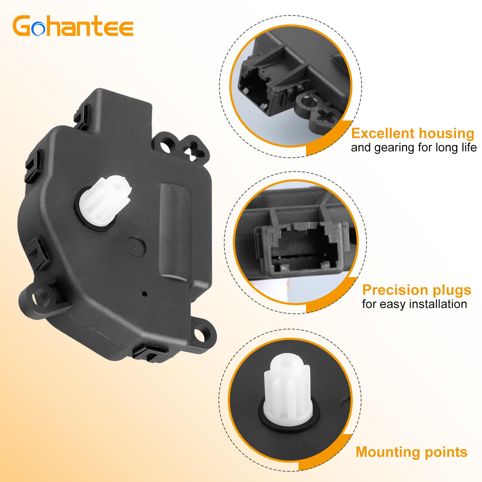 604-029 HVAC Heater Air Blend Door Actuator Replaces # 68018109AA 604029 Replacement for Chrysler 200 Cirrus Aspen Sebring Dodge