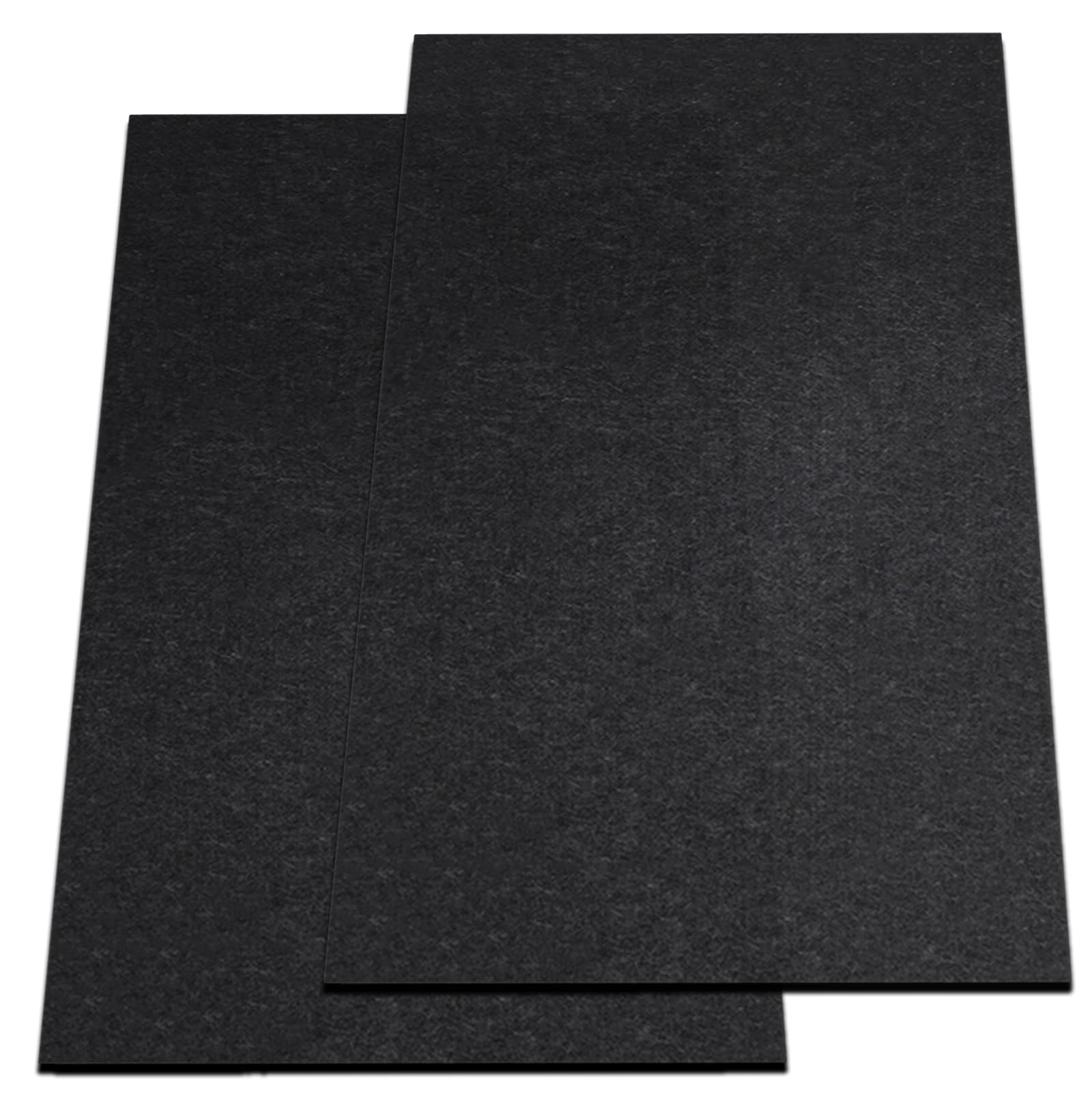 Cheardia 2 Pack Garage Floor Mat, 60 x 36 Inches Oil Spill Under Car With Waterproof Backing, Black Reusable Rubber for Driveway