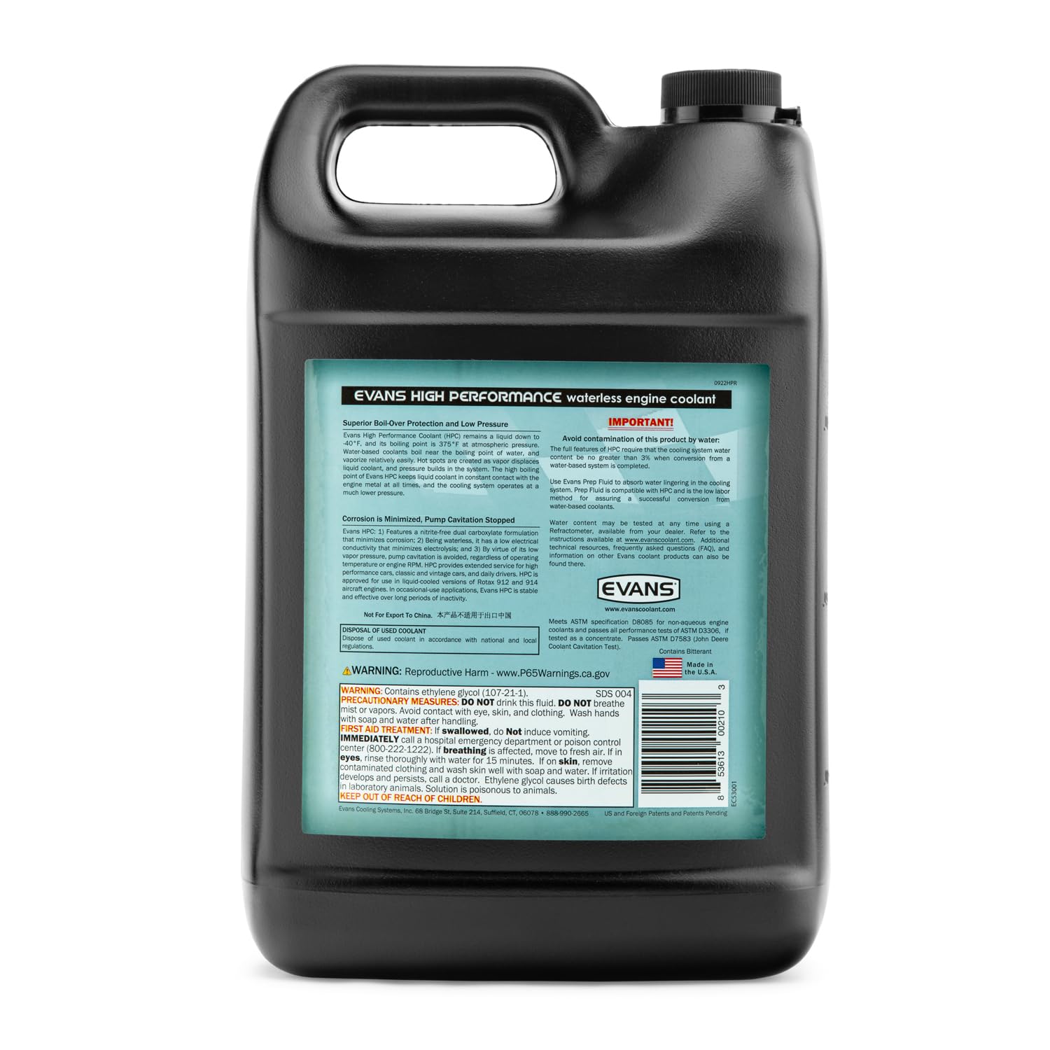 Evans Coolant Ec53001 High Performance Waterless Coolant, 4 Gallon Pack