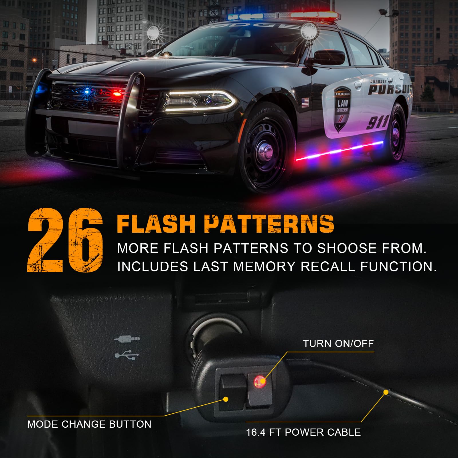 Xridonsen 2Pcs 70 Inch Emergency Truck Police Lights Strip 864 Led Running Board Strobe Lights Red Blue Police Lights Flashing W