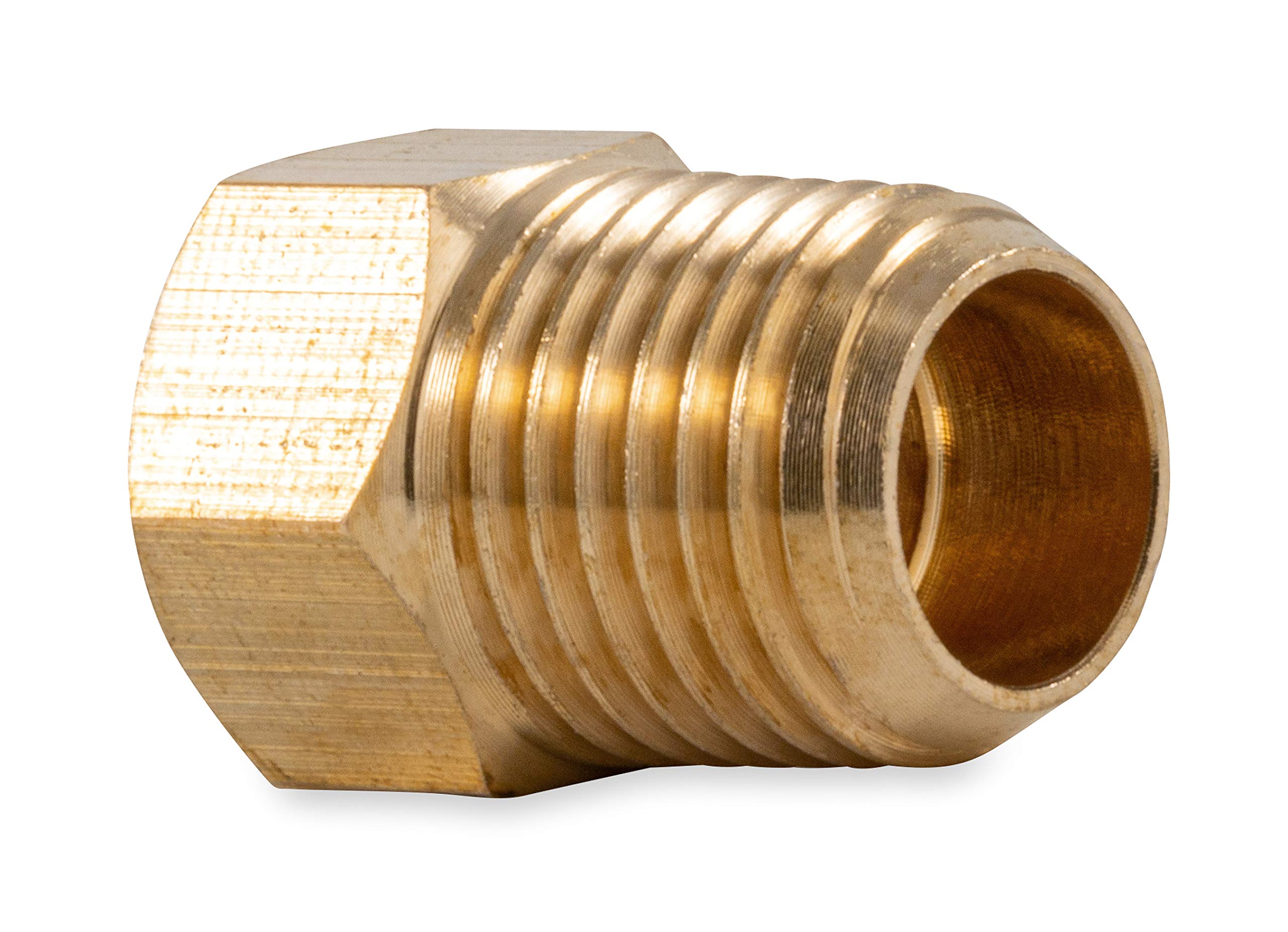 Camco 59953 Propane Fitting - 1/4 Male Npt X 1/4 Female Inverted Flare